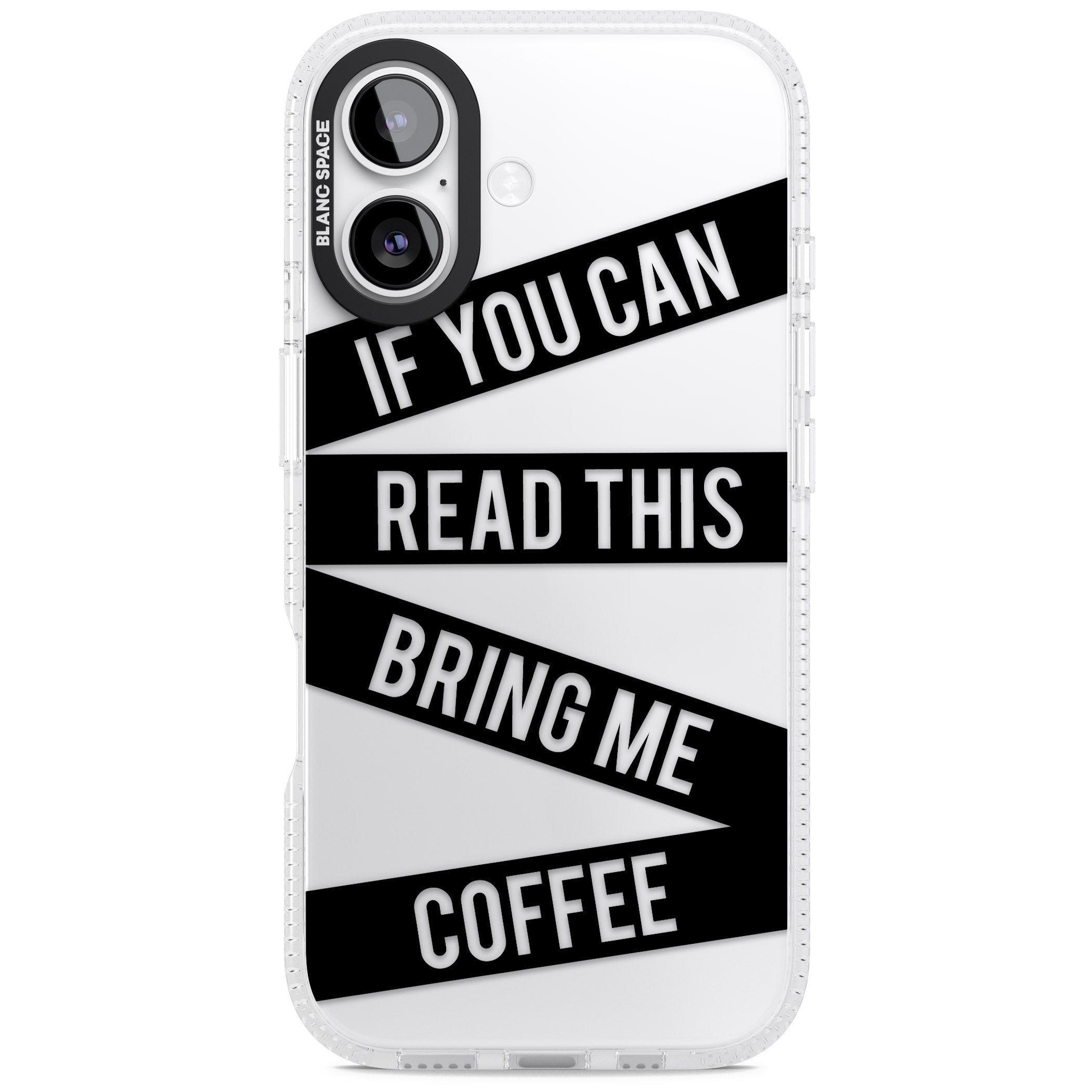 Bring Me Coffee iPhone 17 Impact Air Clear Phone Case