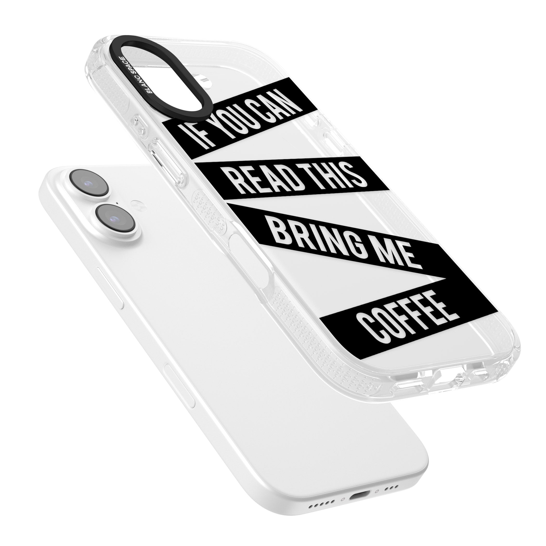Bring Me Coffee iPhone 17 Impact Air Clear Phone Case Colours