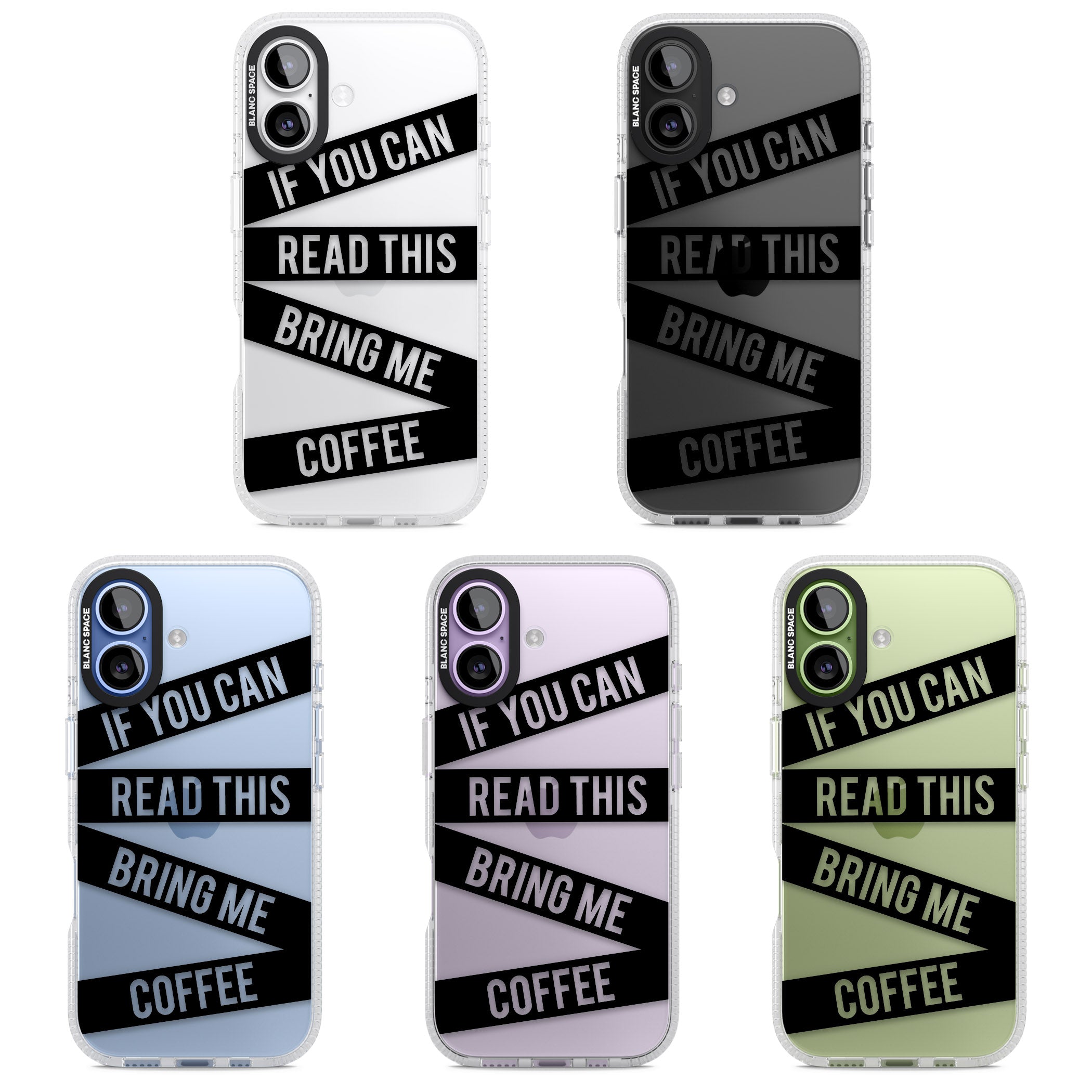 Bring Me Coffee iPhone 17 Impact Air Clear Phone Case APT Impact Protection