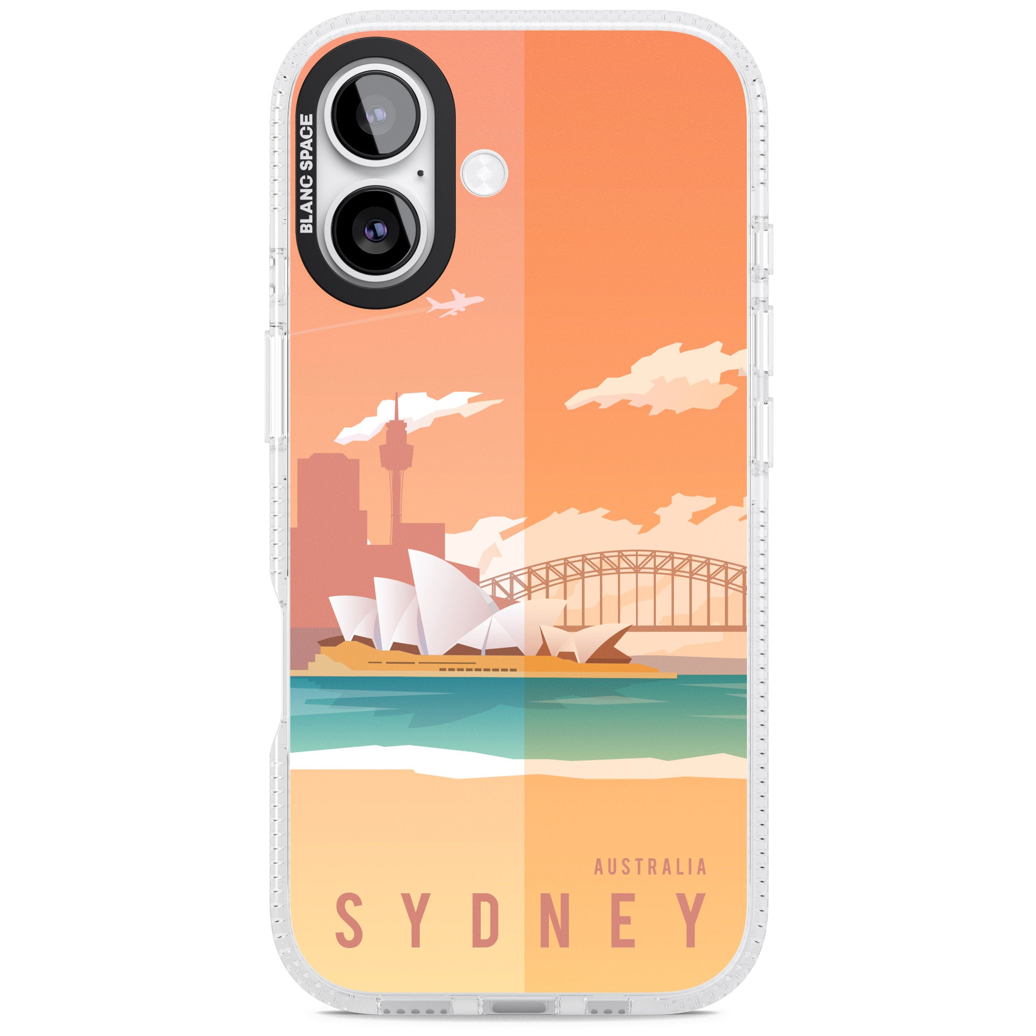 Vintage Travel Poster Sydney iPhone 17 Impact Air Clear Phone Case