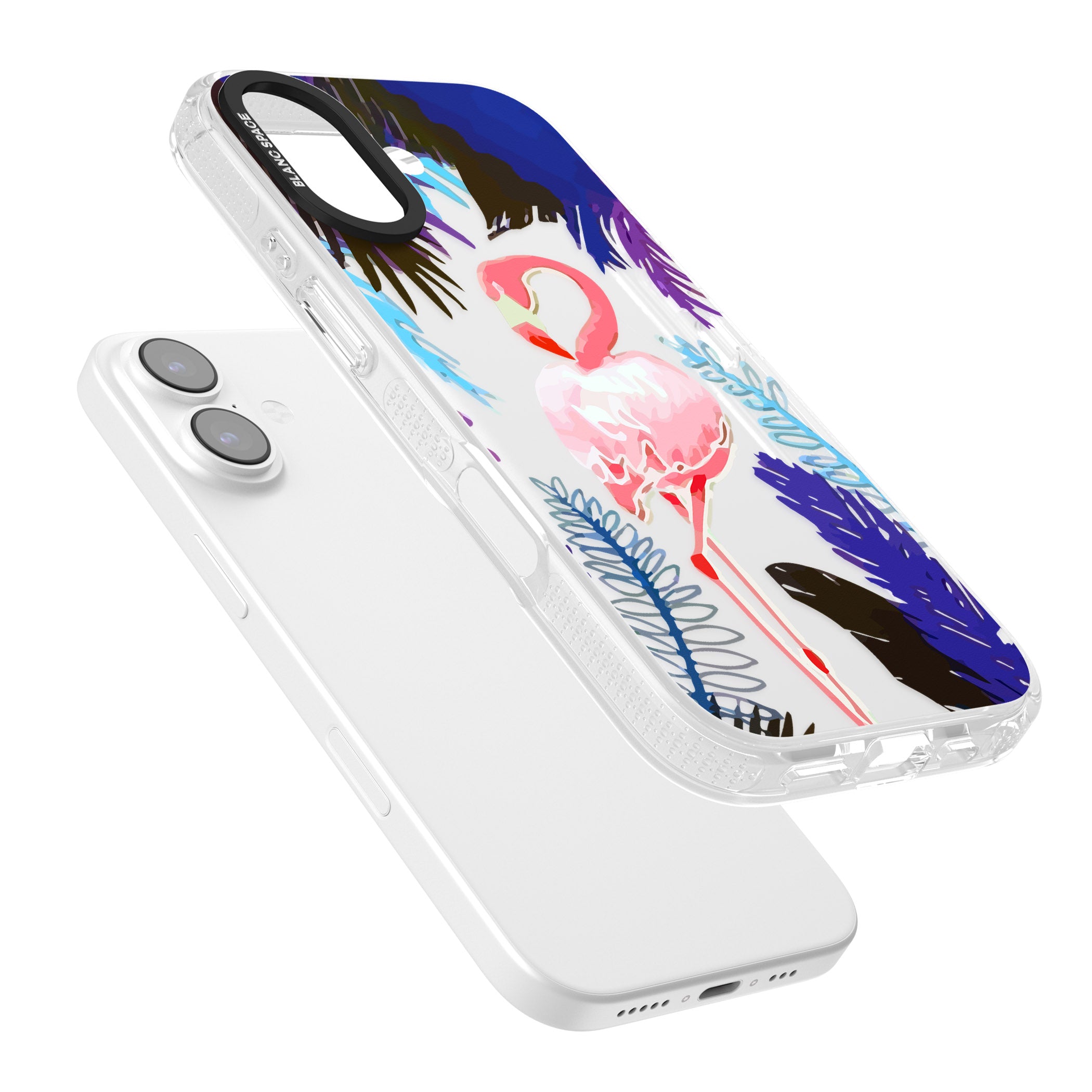 Tropical Flamingo iPhone 17 Impact Air Clear Phone Case Colours