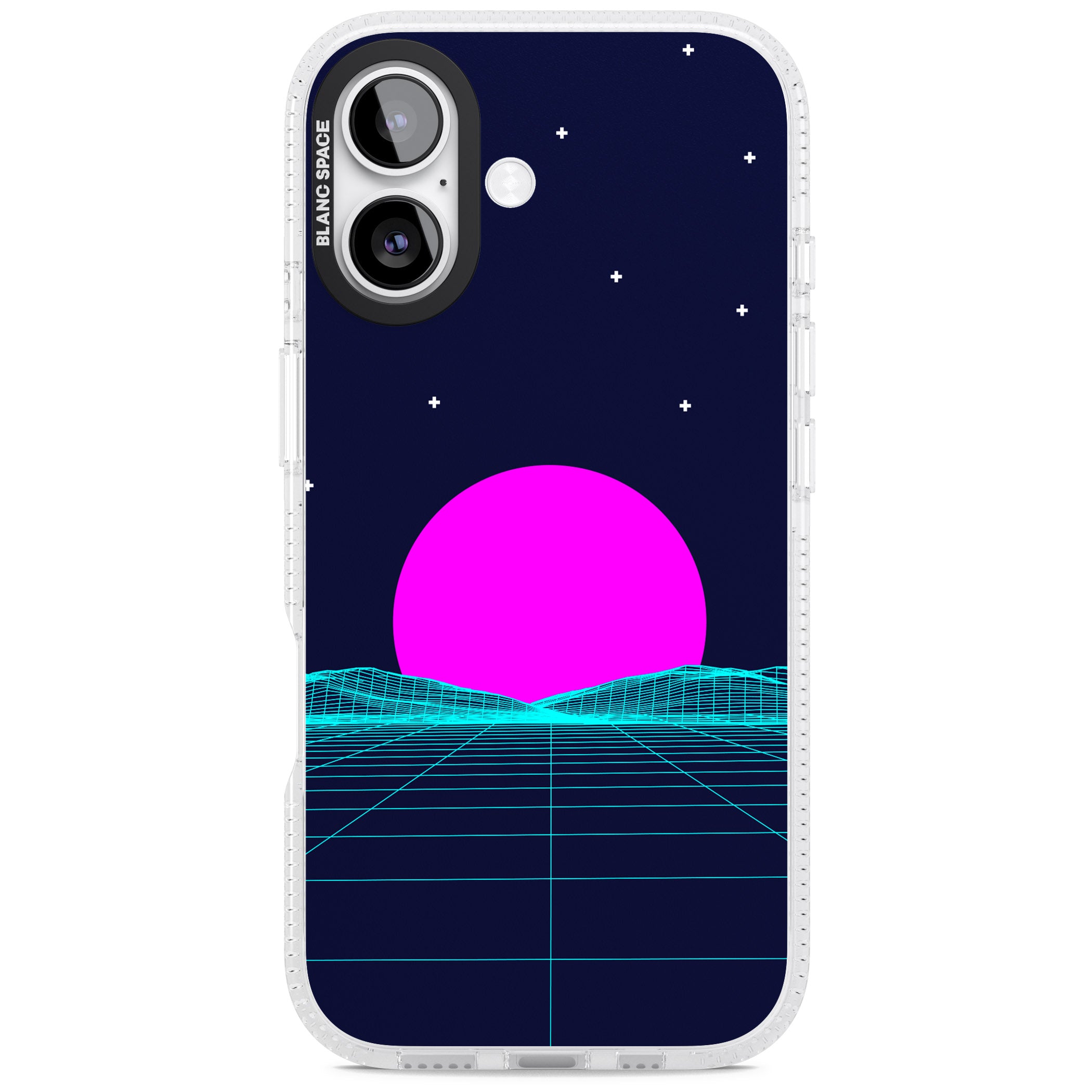 Miami Sunset Vaporwave iPhone 17 Impact Air Clear Phone Case