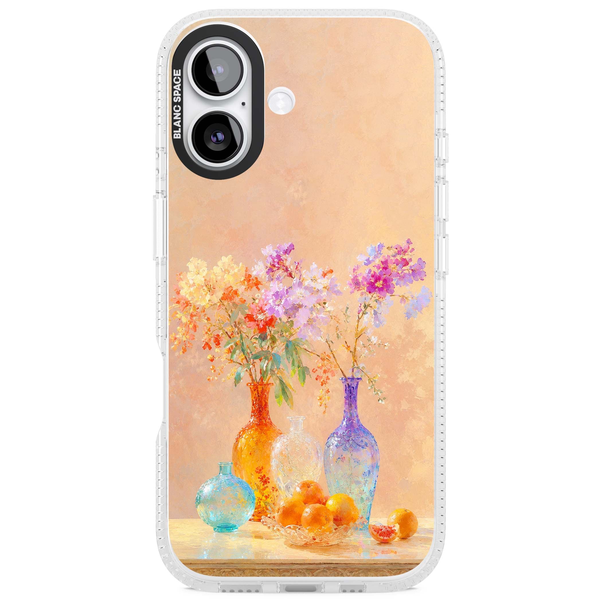 Peach Glass art iPhone case | Clear Case Impact Air case for iPhone 17
