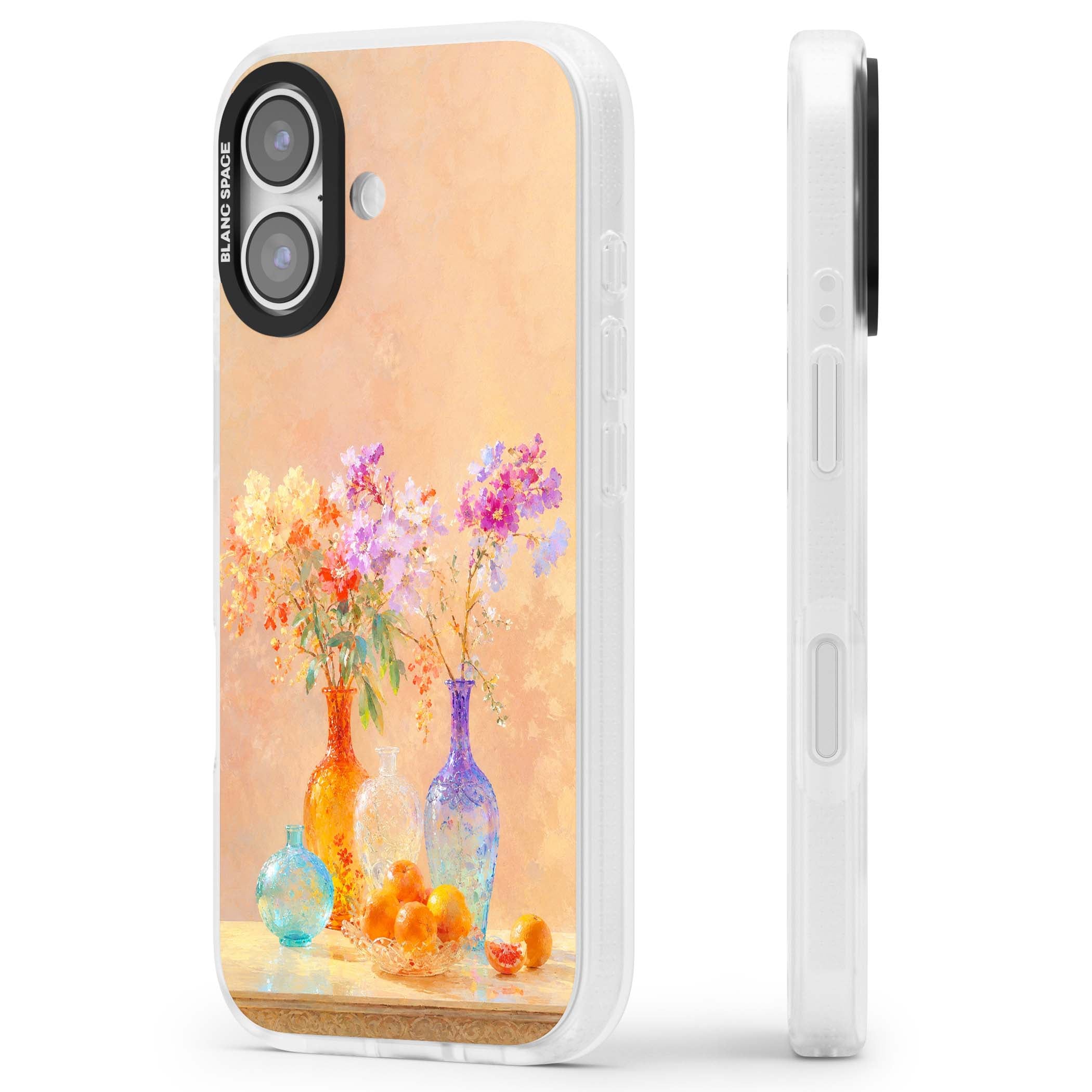 Peach Glass art iPhone case | Clear Case Impact Air case for iPhone 17