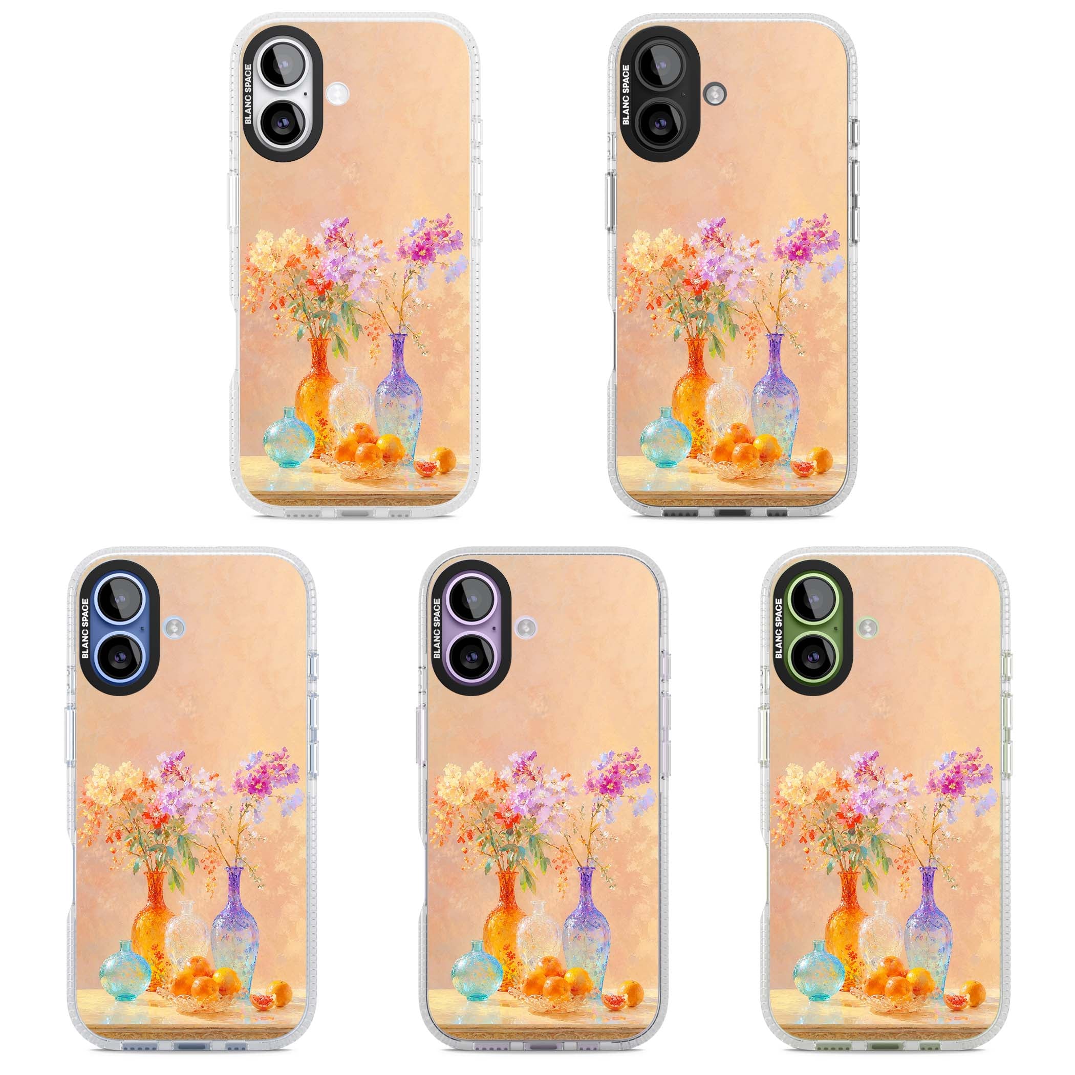 Peach Glass art iPhone case | Clear Case Impact Air case for iPhone 17