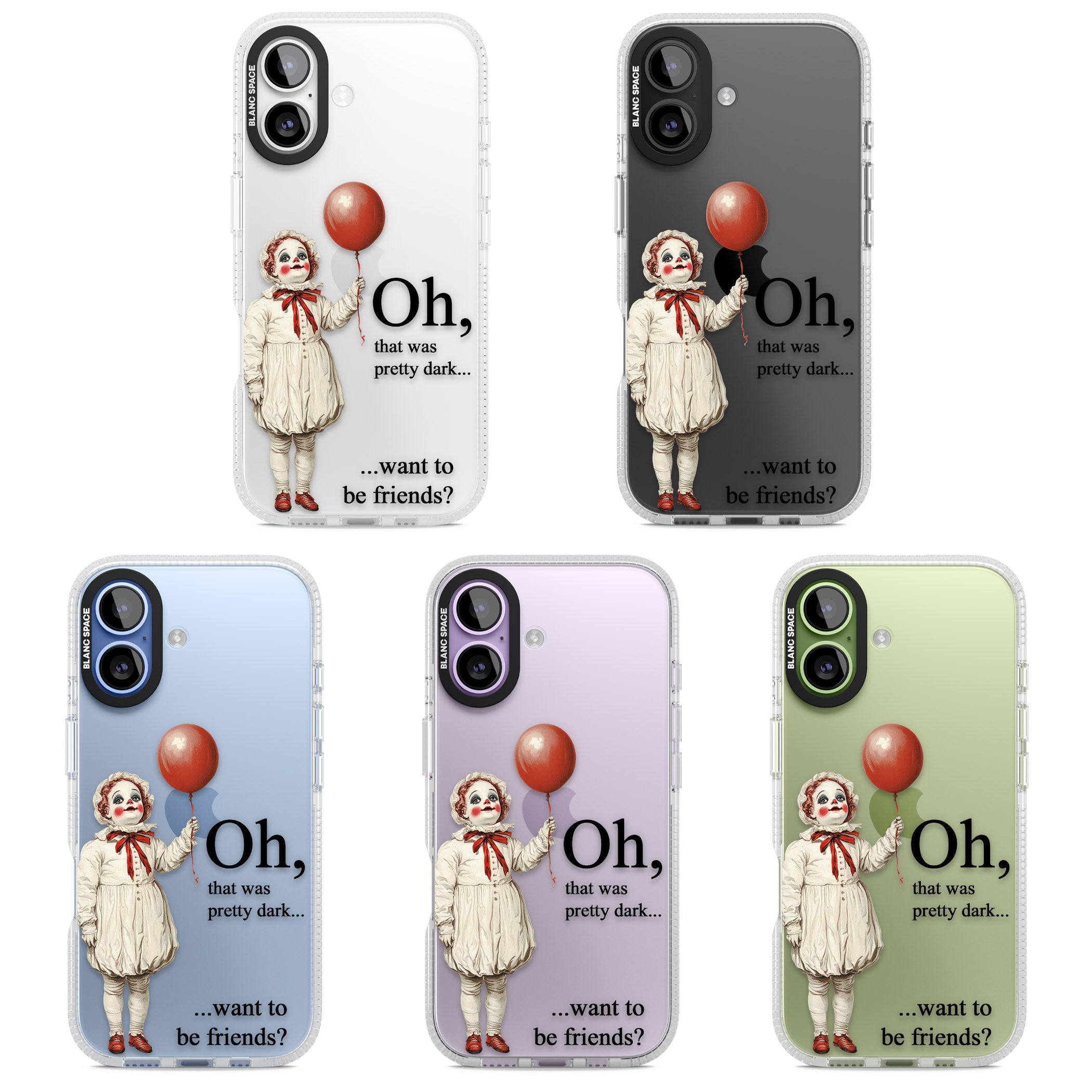 Want To Be Friends? iPhone 17 Impact Air Clear Phone Case APT Impact Protection