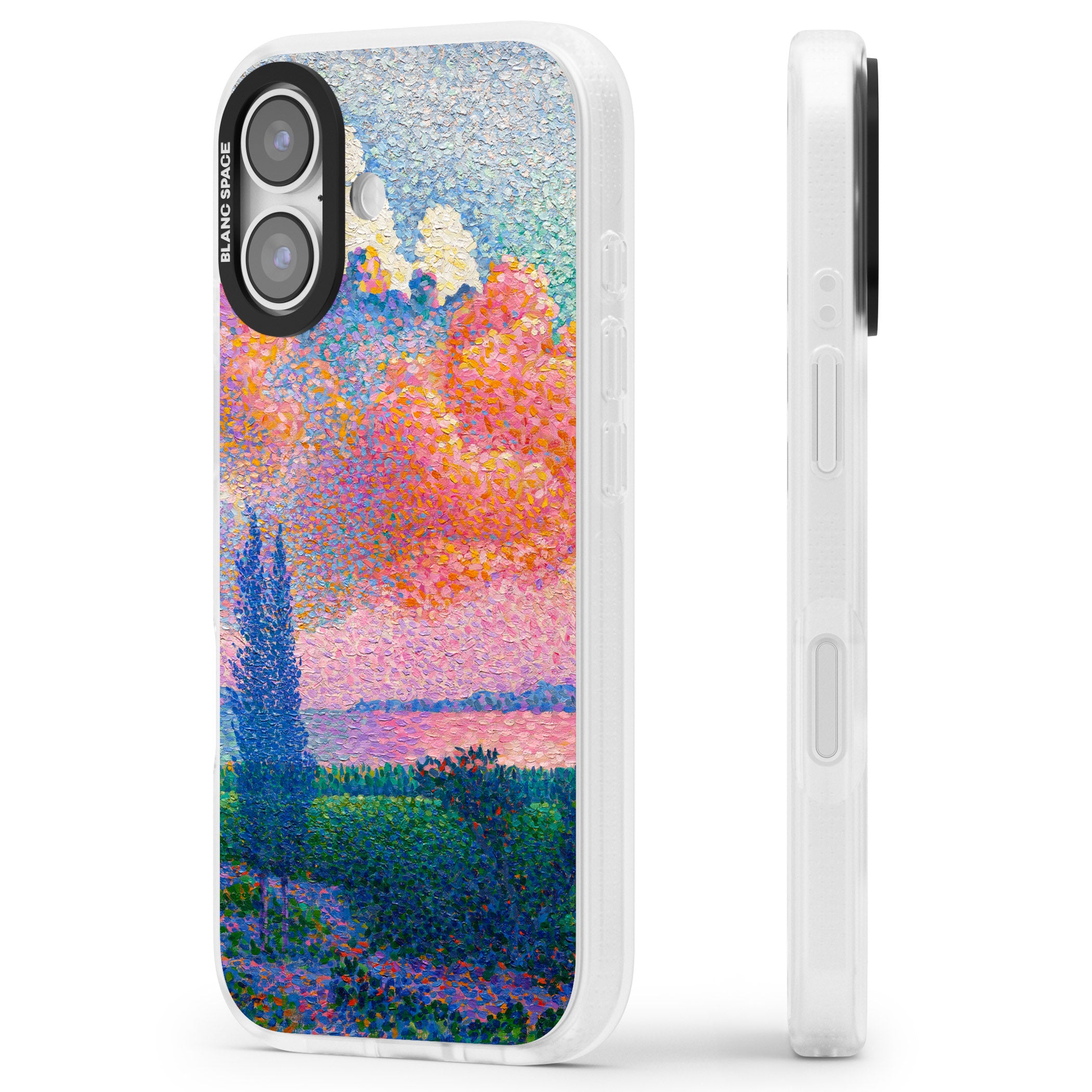 The Pink Cloud iPhone 17 Impact Air Clear Phone Case Side Profile