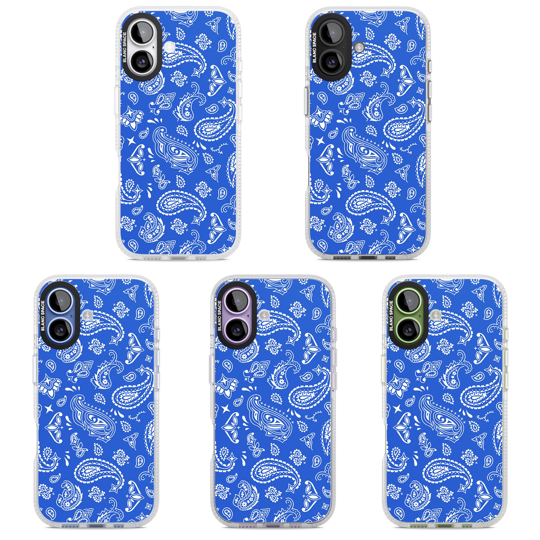 Blue Bandana iPhone 17 Impact Air Clear Phone Case APT Impact Protection