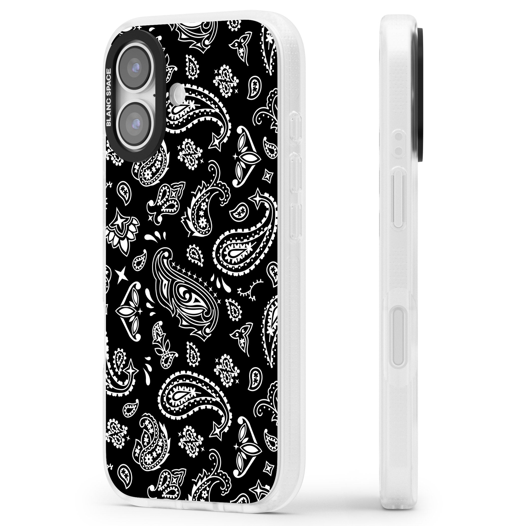 Black Bandana iPhone 17 Impact Air Clear Phone Case Side Profile