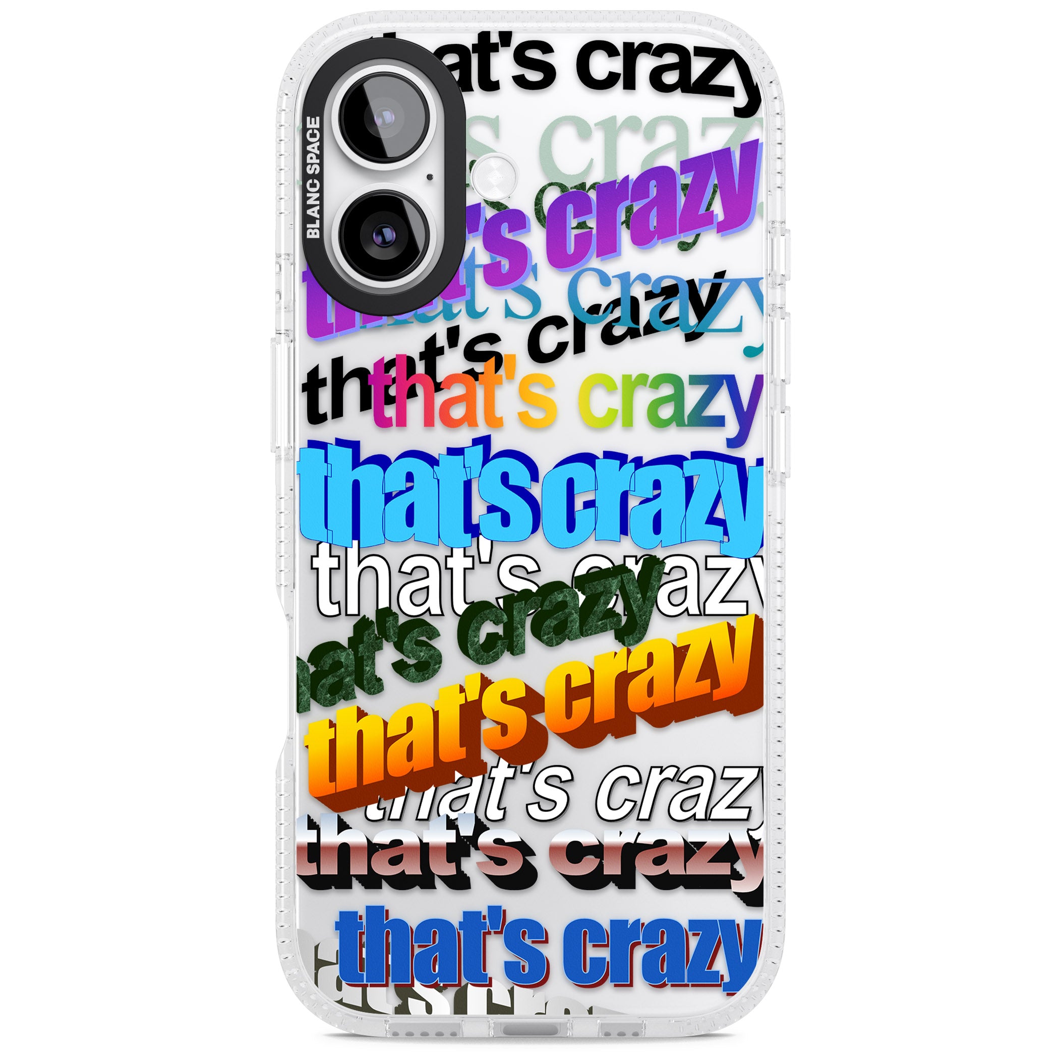 That'S Crazy Typography iPhone 17 Impact Air Clear Phone Case