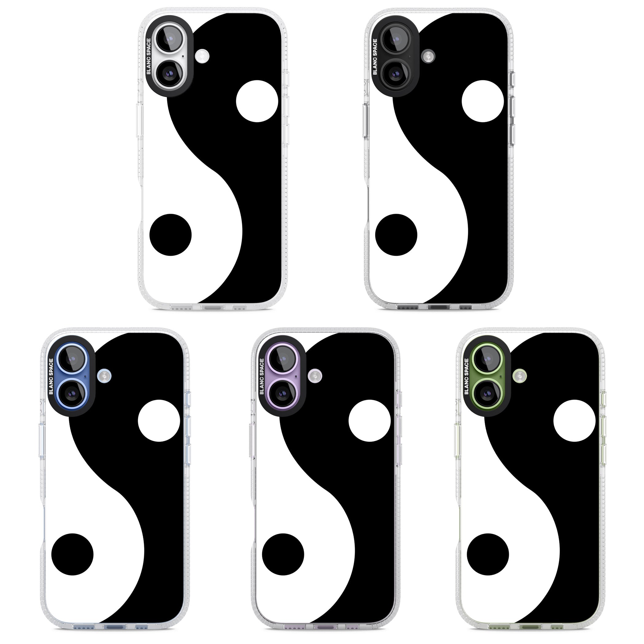 Large Yin Yang iPhone 17 Impact Air Clear Phone Case APT Impact Protection