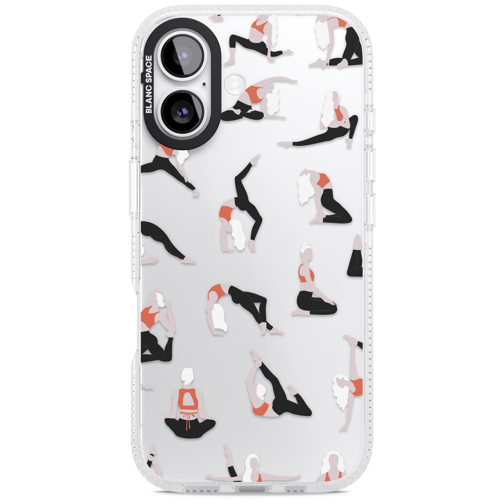 Yoga Poses Clear iPhone 17 Impact Air Clear Phone Case