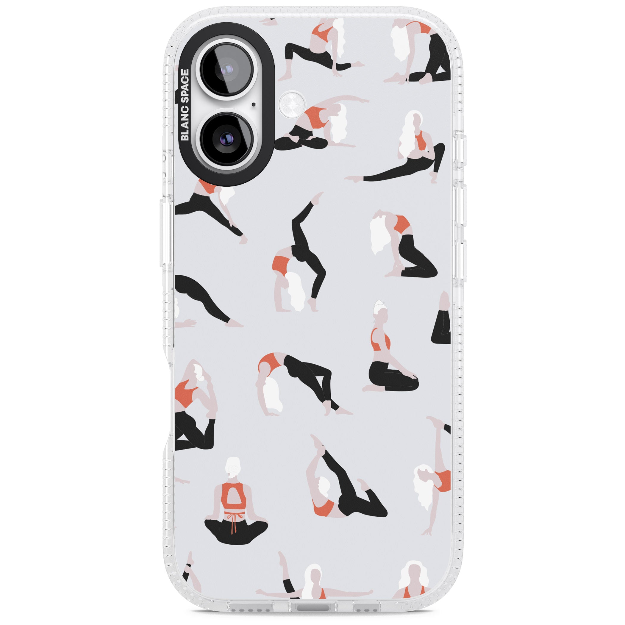 Yoga Poses Standard iPhone 17 Impact Air Clear Phone Case