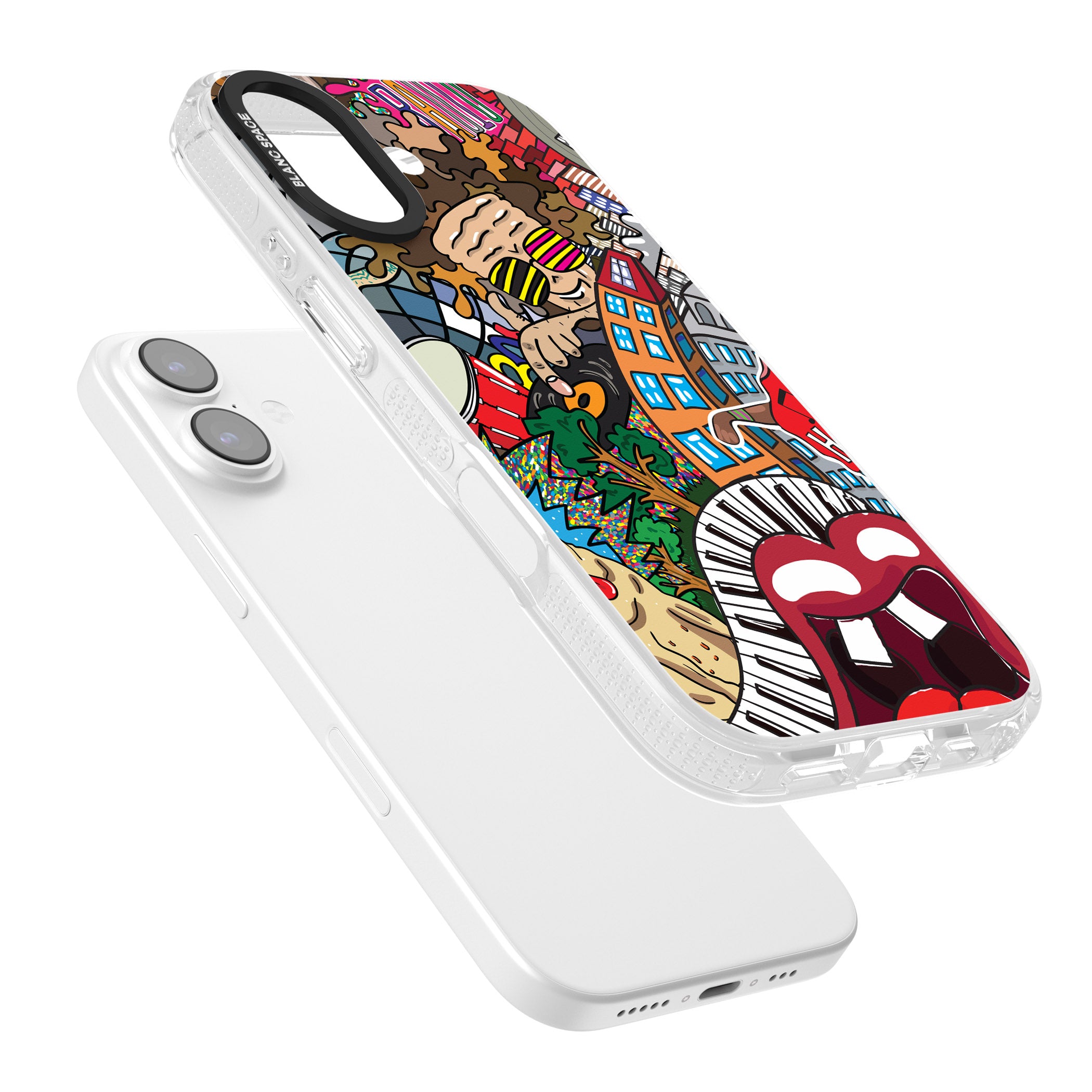 Funky Music City iPhone 17 Impact Air Clear Phone Case Colours