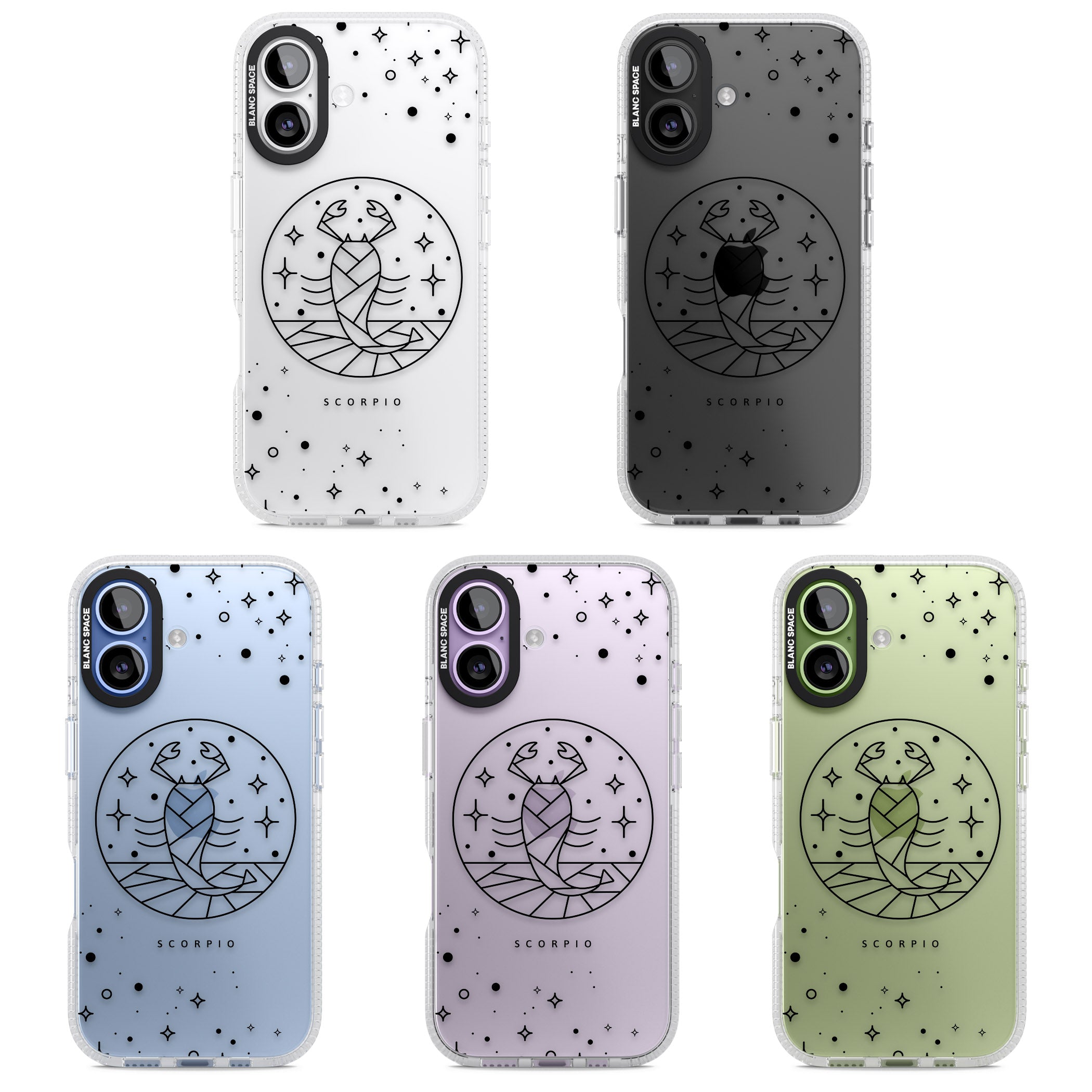 Scorpio Emblem Cosmic Design iPhone 17 Impact Air Clear Phone Case APT Impact Protection