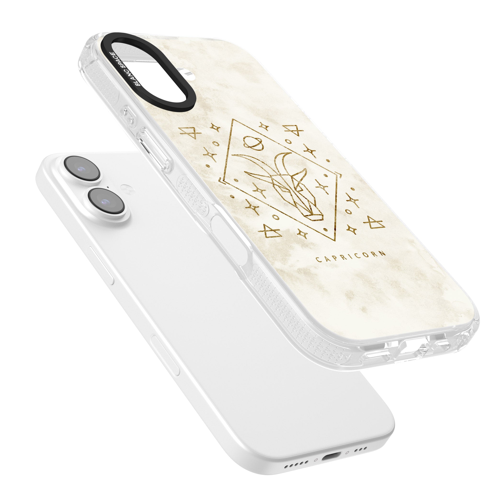 Capricorn Gold Zodiac Design iPhone 17 Impact Air Clear Phone Case Colours