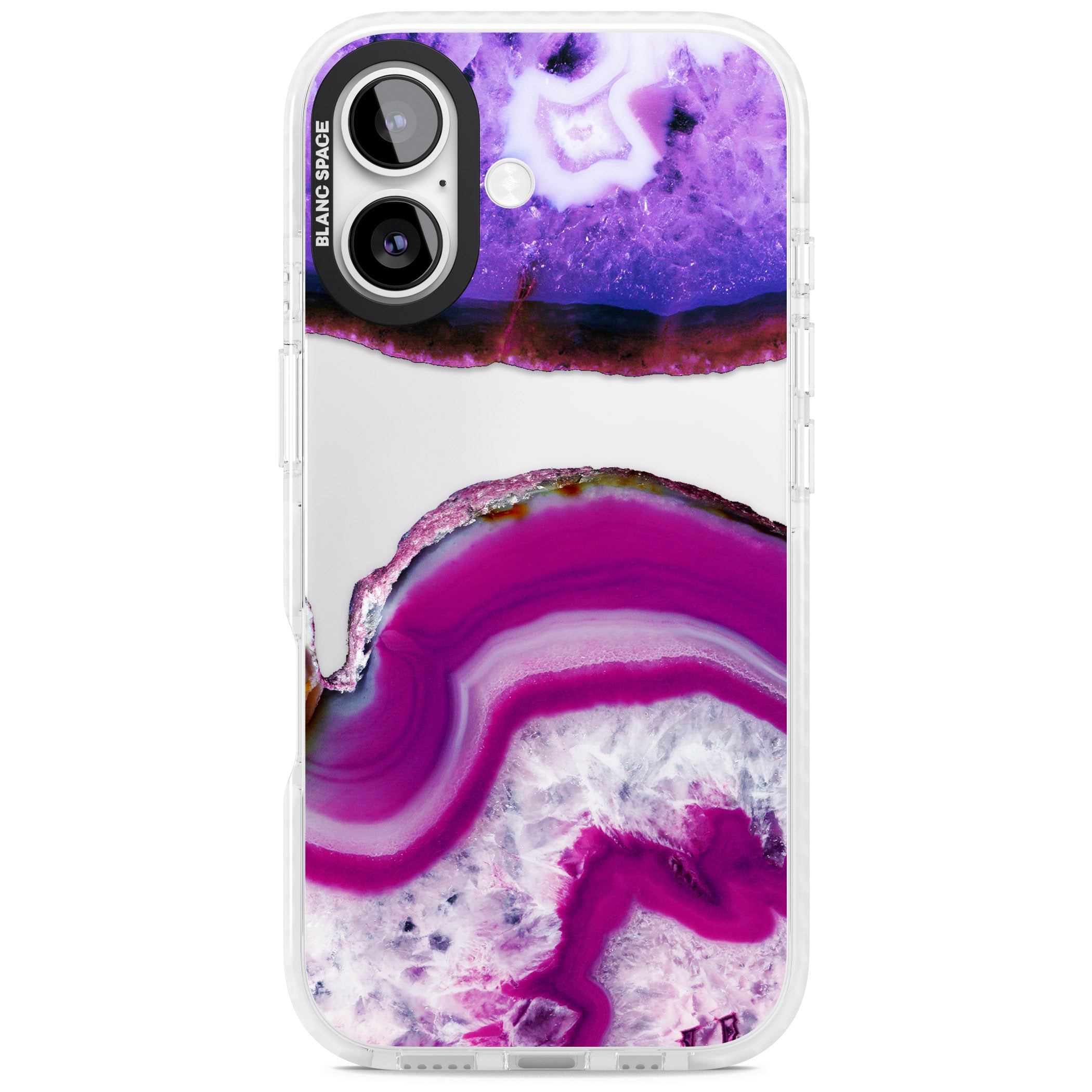 Amethyst Crystal Slice iPhone 17 Impact Clear Phone Case