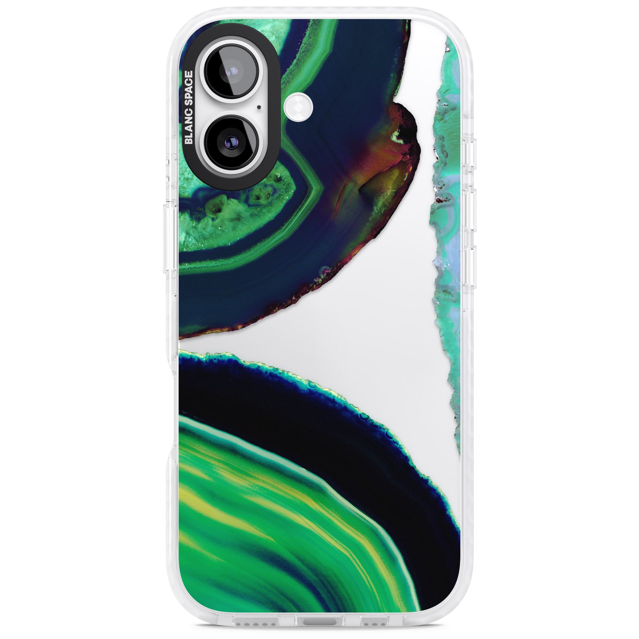 Green Geode Glow iPhone 17 Impact Clear Phone Case