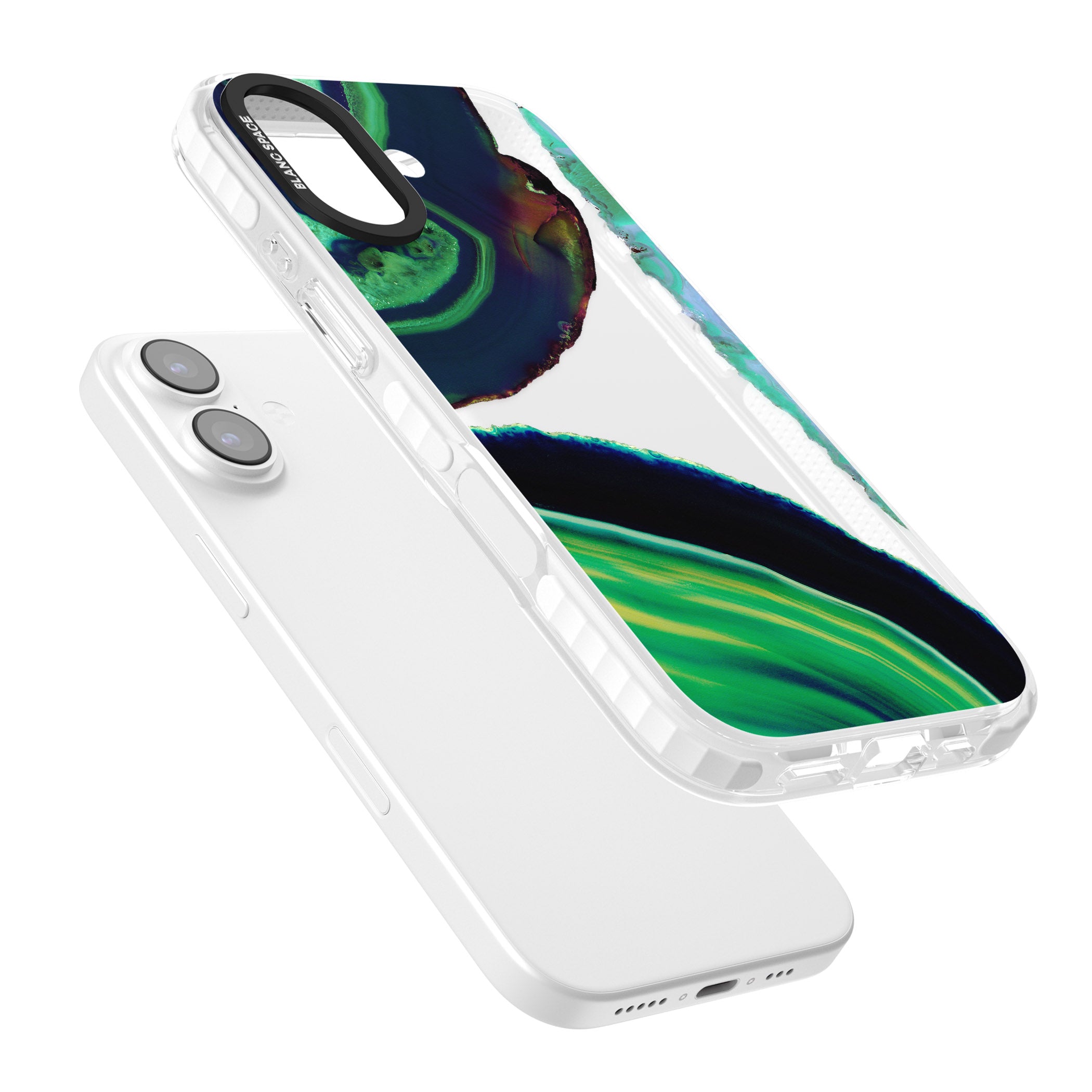 Green Geode Glow iPhone 17 Impact Clear Phone Case Colours