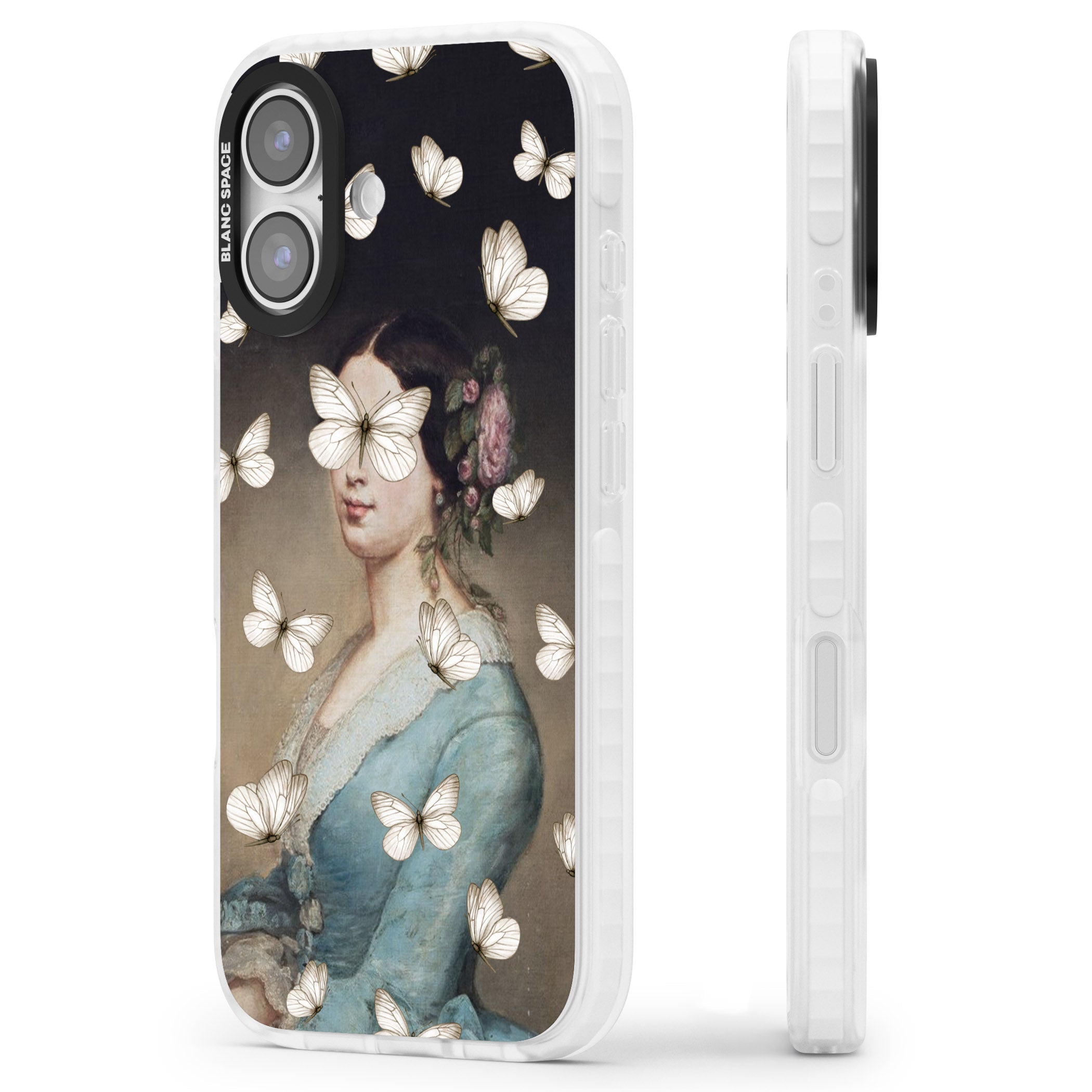 Butterfly Beauty iPhone 17 Impact Clear Phone Case Side Profile