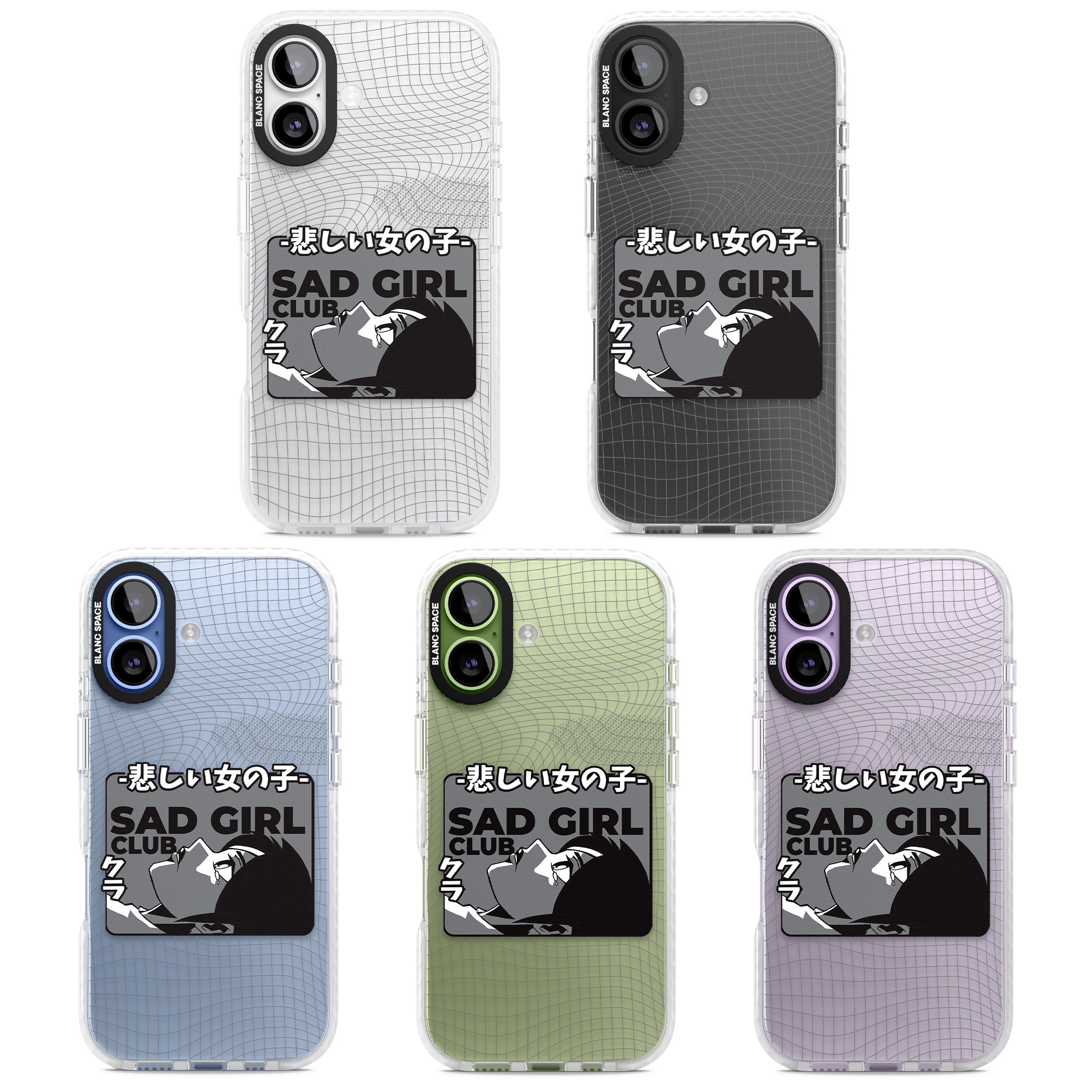 Sad Girl Club iPhone 17 Impact Clear Phone Case APT Impact Protection