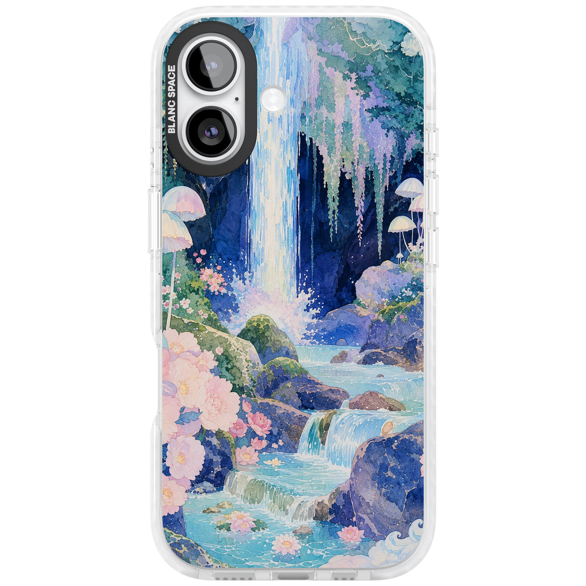 Mystic Waterfall iPhone 16 / iPhone 16 Plus / iPhone 17 Impact Clear Phone Case front