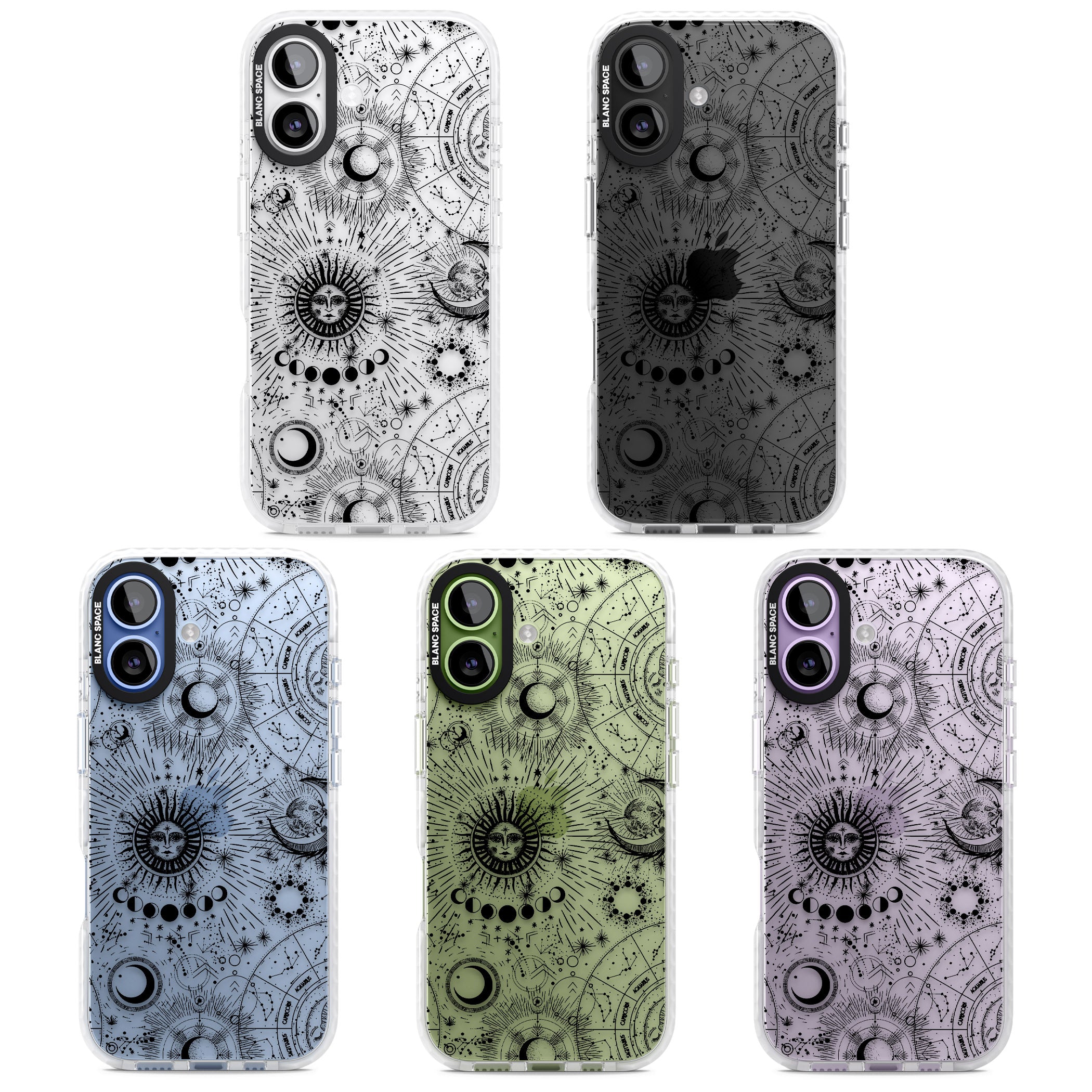 Suns & Zodiac Solar Chart iPhone 17 Impact Clear Phone Case APT Impact Protection