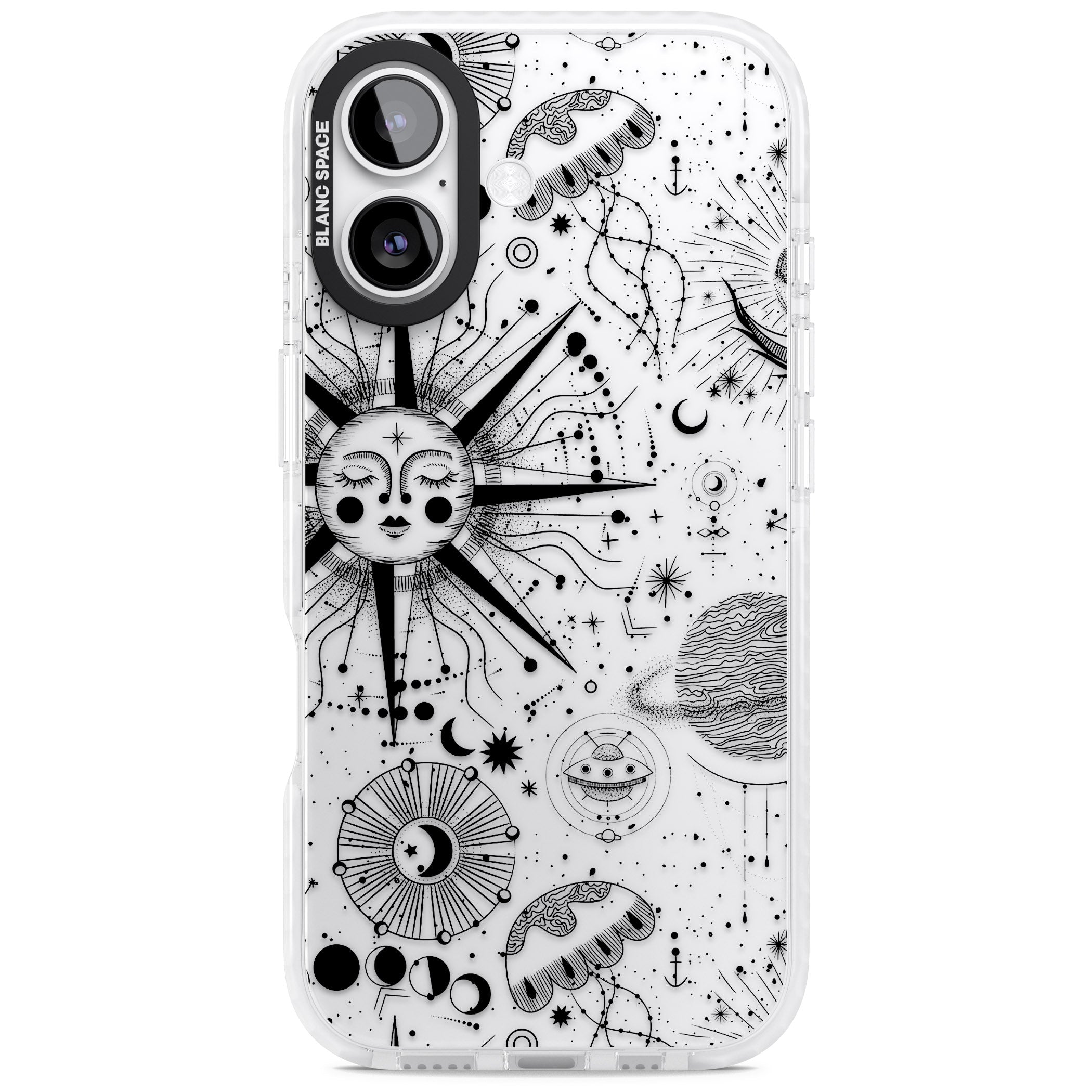 Cosmic Sun Zodiac iPhone 17 Impact Clear Phone Case