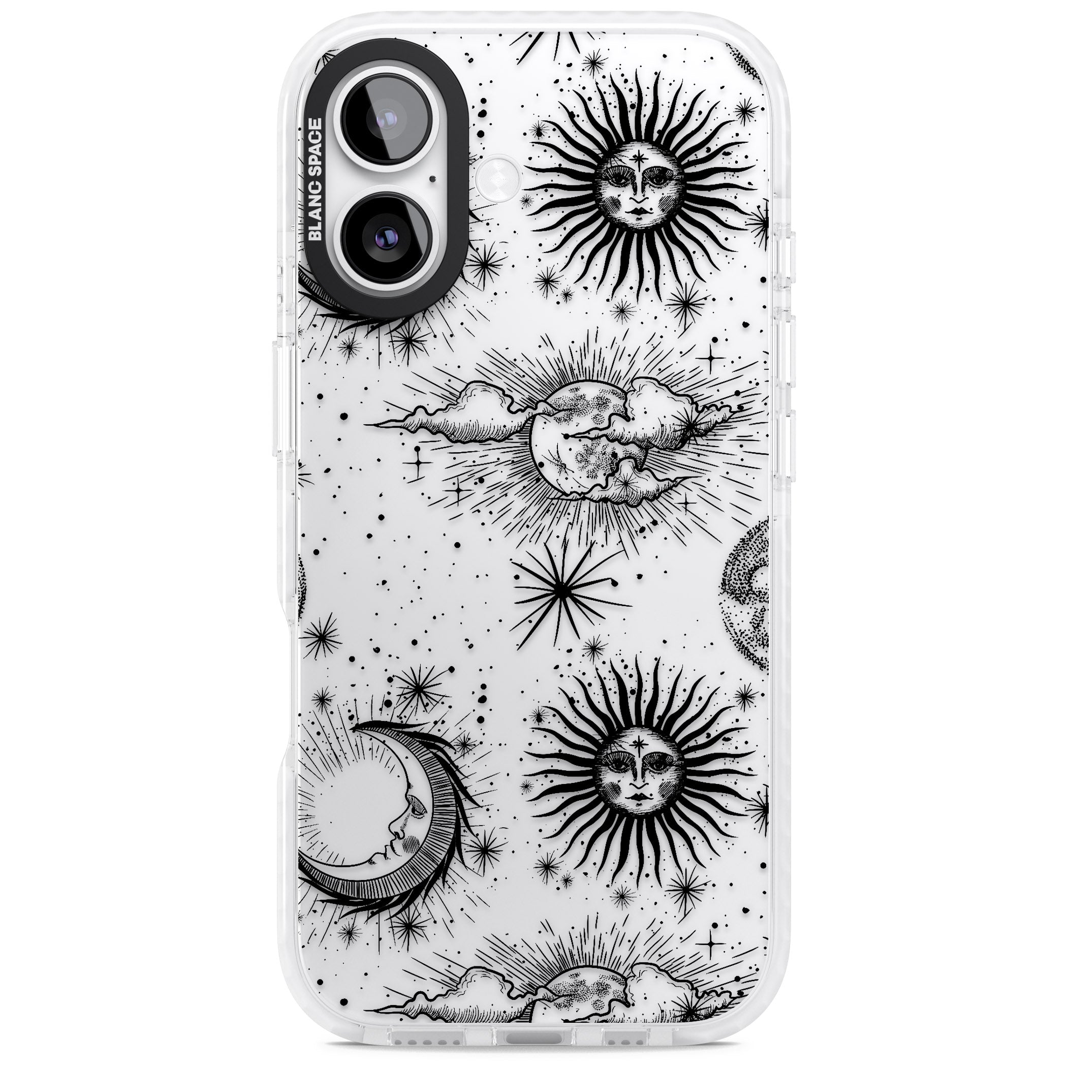 Suns, Moons & Clouds iPhone 17 Impact Clear Phone Case