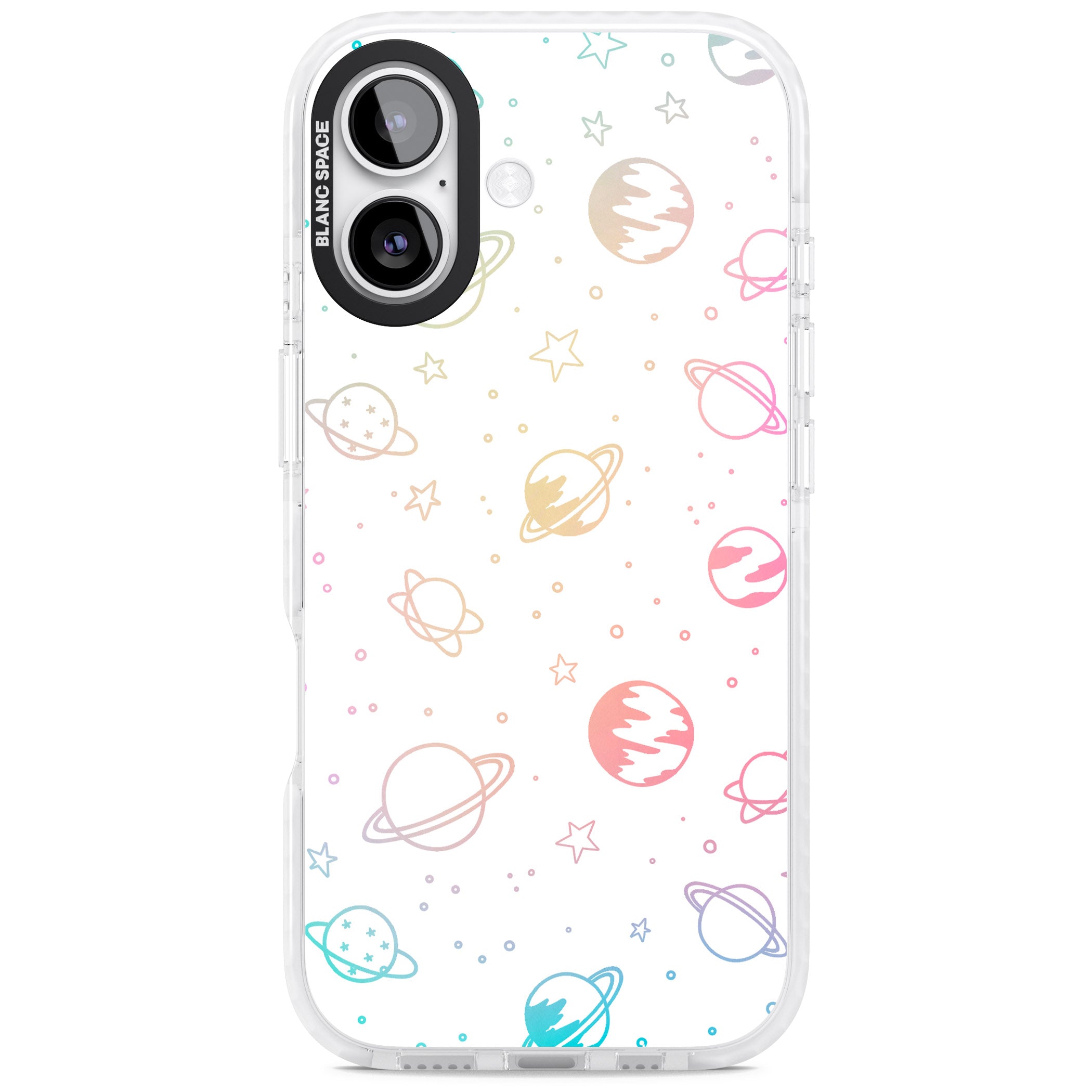Pastel Cosmic Galaxy iPhone 17 Impact Clear Phone Case