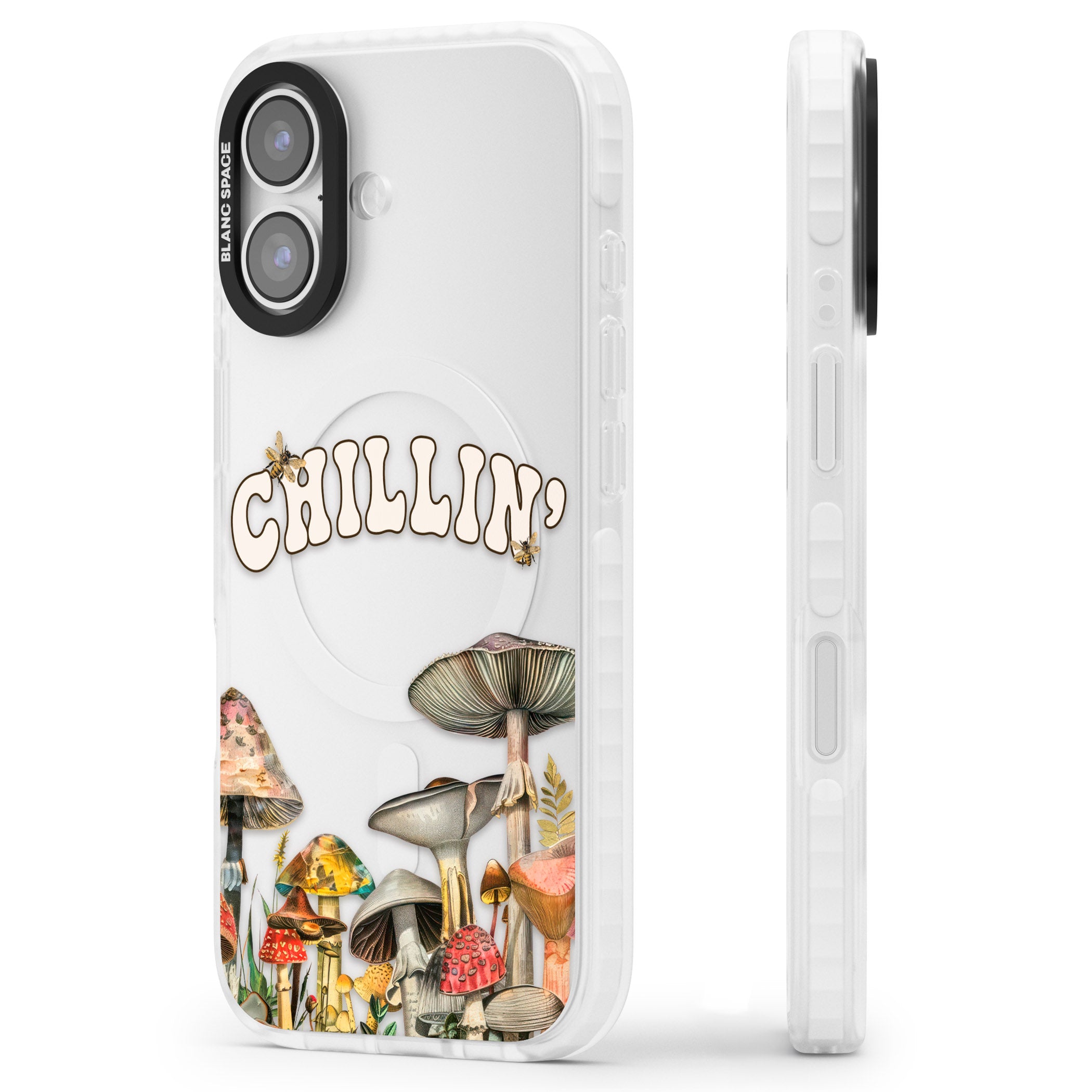 Chillin iPhone 17 Impact Clear Phone Case Side Profile