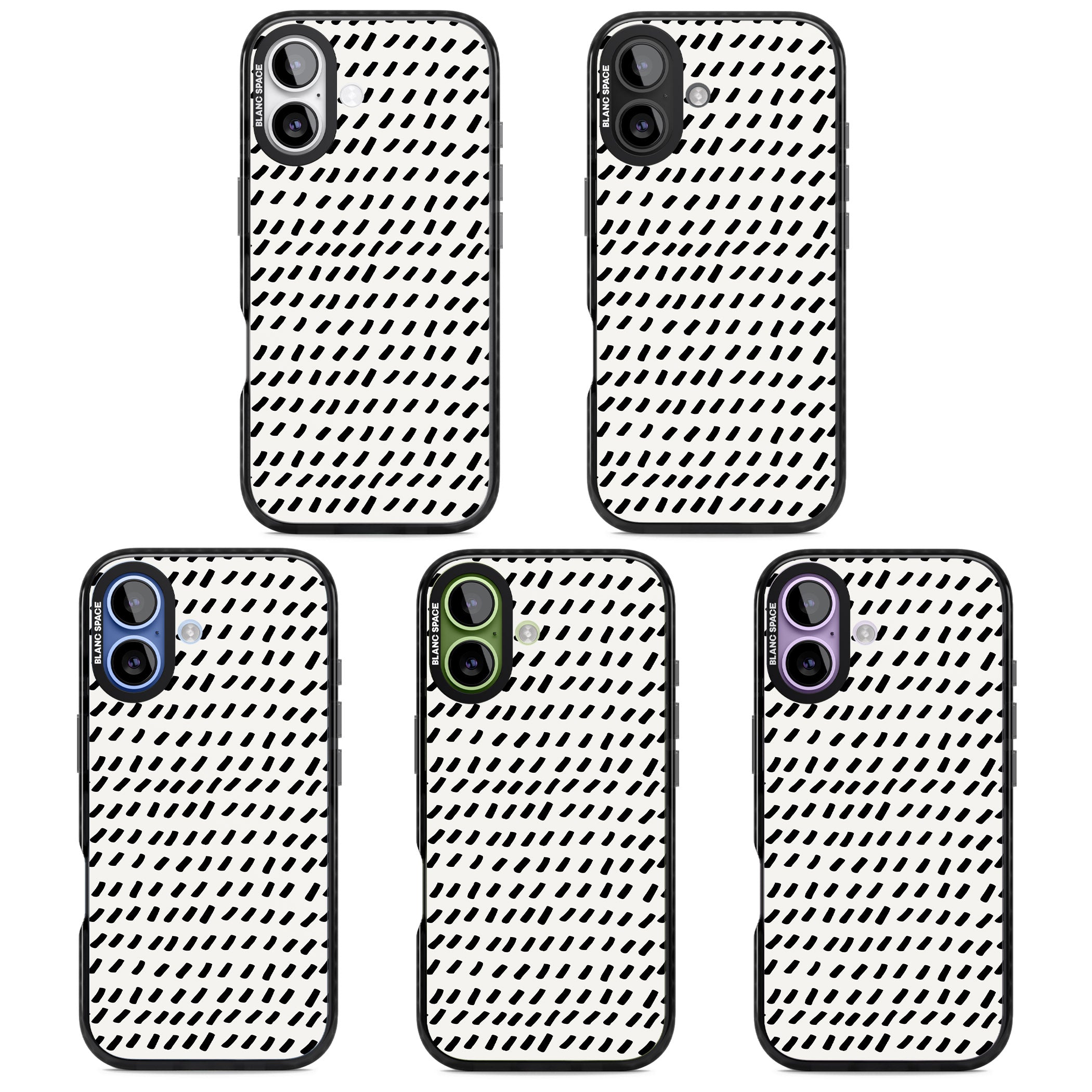 Hand Drawn Lines Pattern iPhone 17 Impact Black Phone Case APT Impact Protection