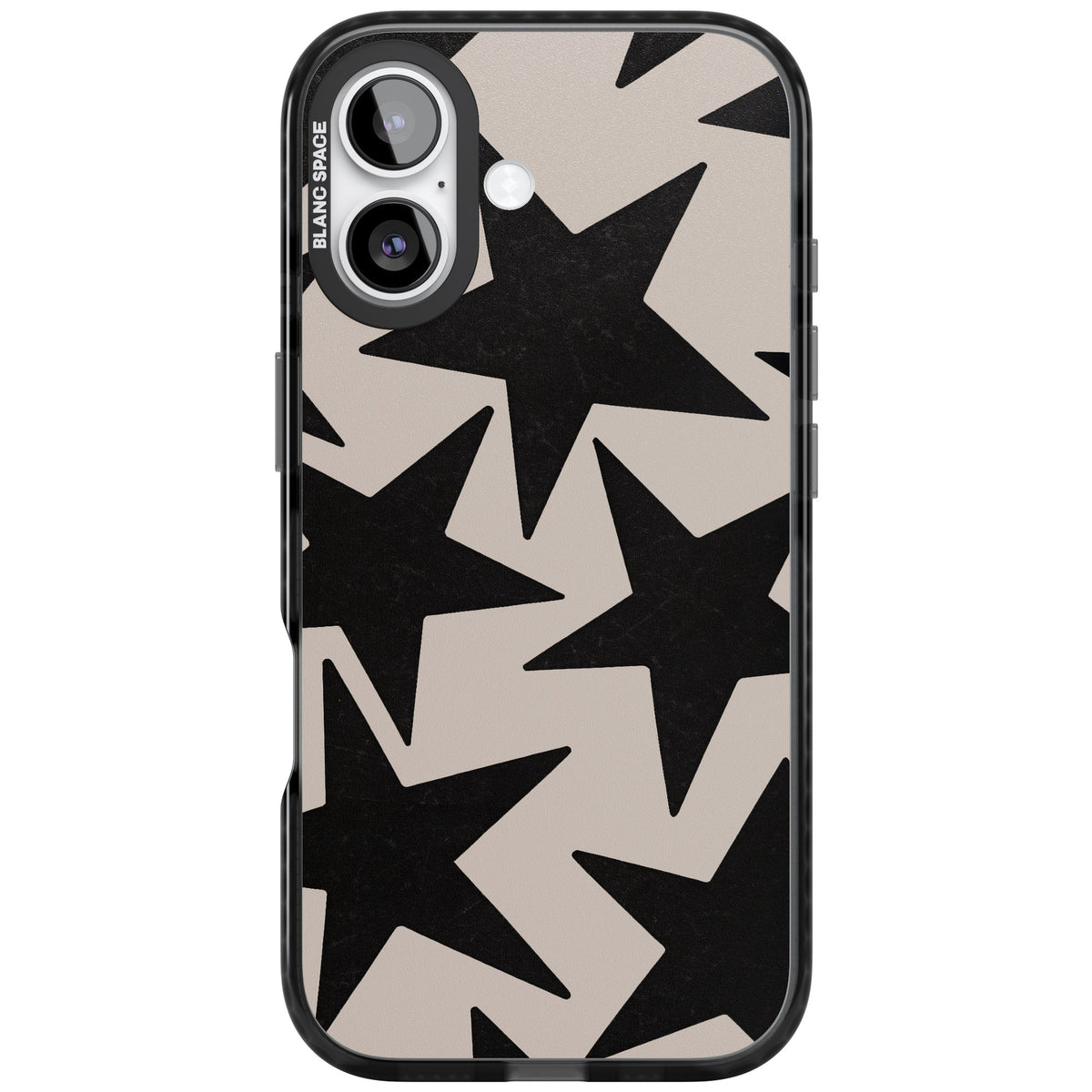 Black Superstars iPhone 16 / iPhone 16 Plus / iPhone 17 Impact Black Phone Case front