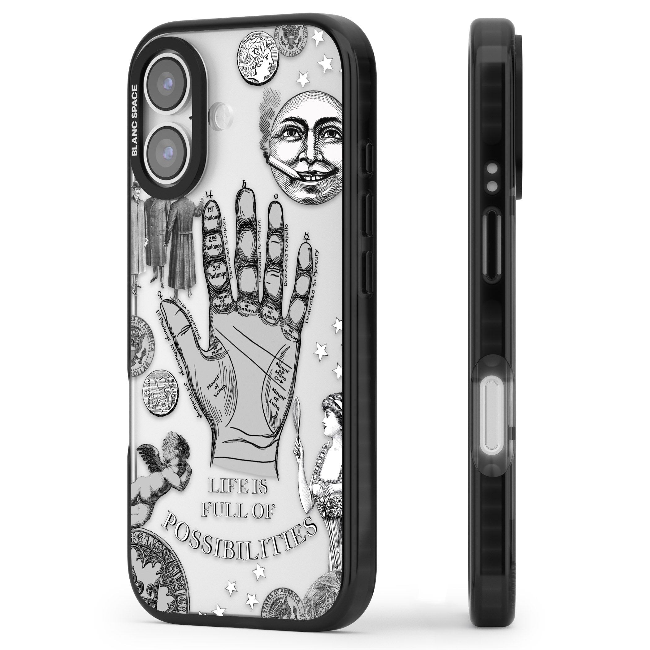 Life Is Full Of Possibilities iPhone 17 Impact Black Phone Case Side Profile