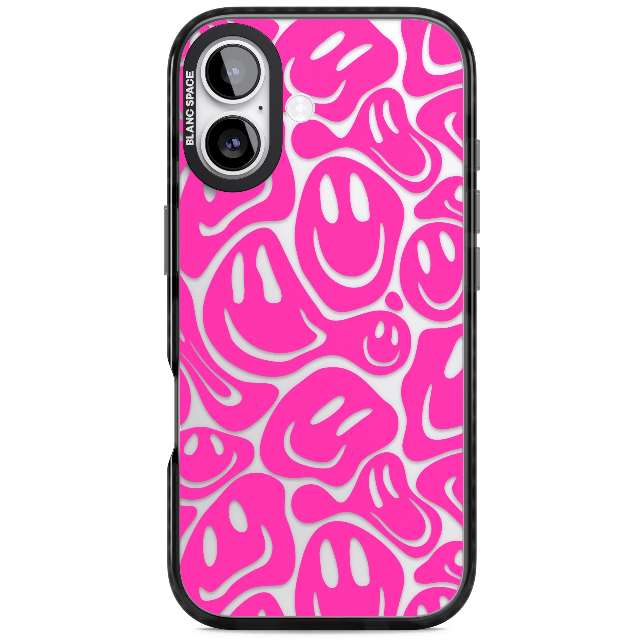 Pink Acid Faces iPhone 17 Impact Black Phone Case