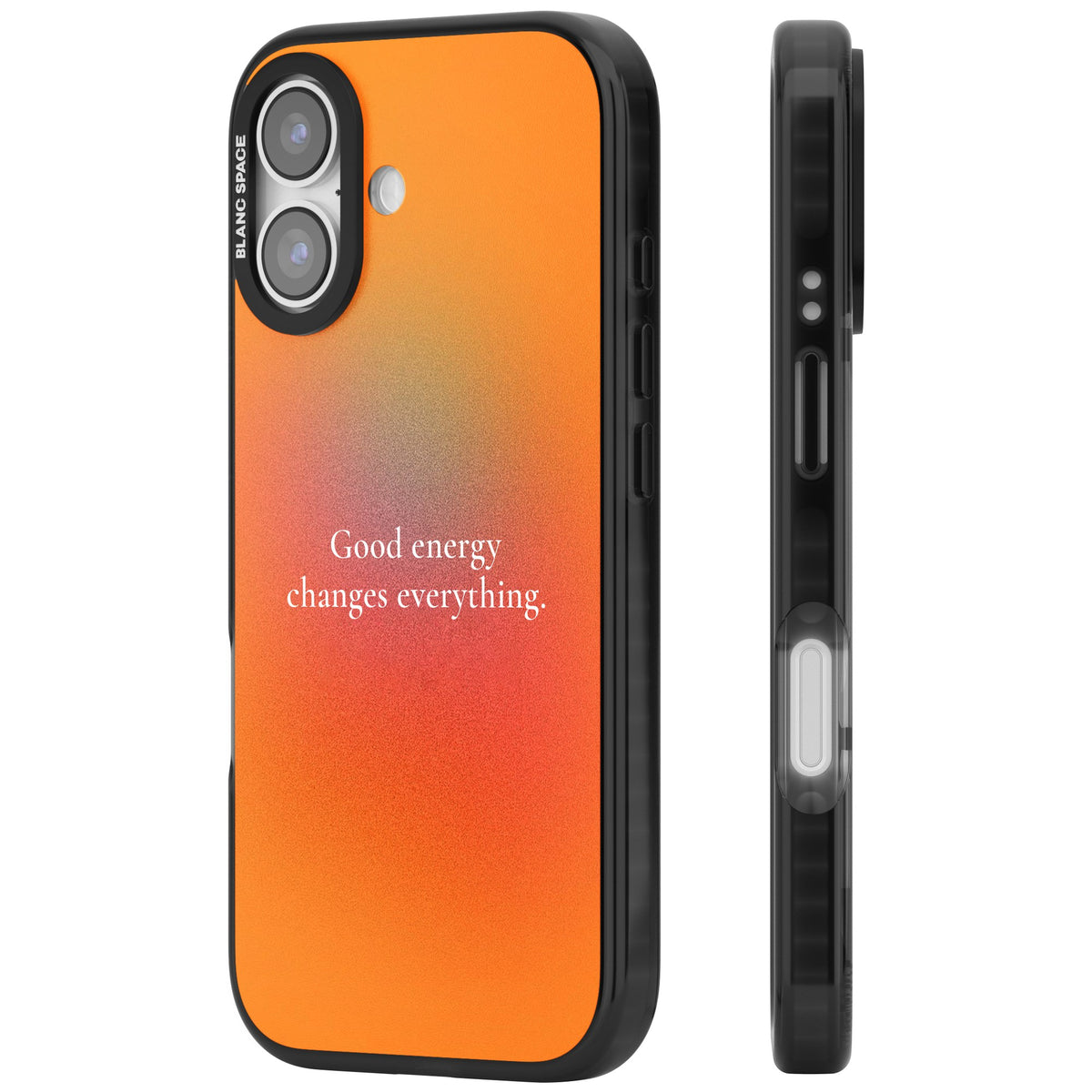 Good Energy iPhone 16 / iPhone 16 Plus / iPhone 17 Impact Black Phone Case side