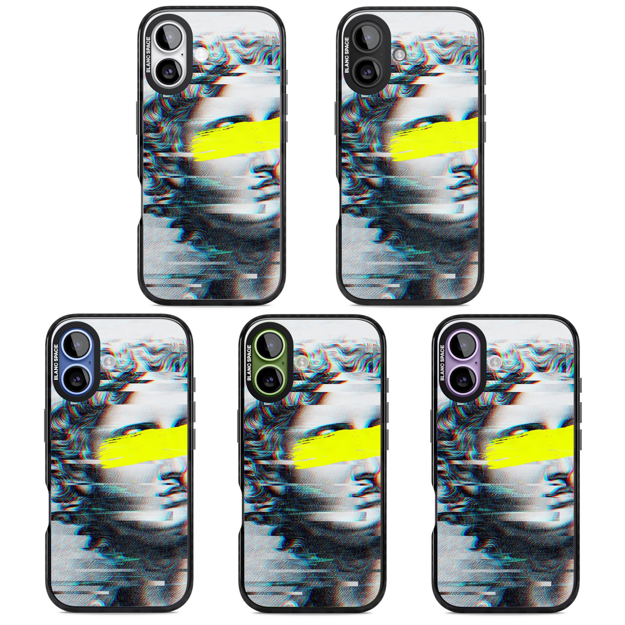 Glitched Fragment iPhone 17 Impact Black Phone Case APT Impact Protection