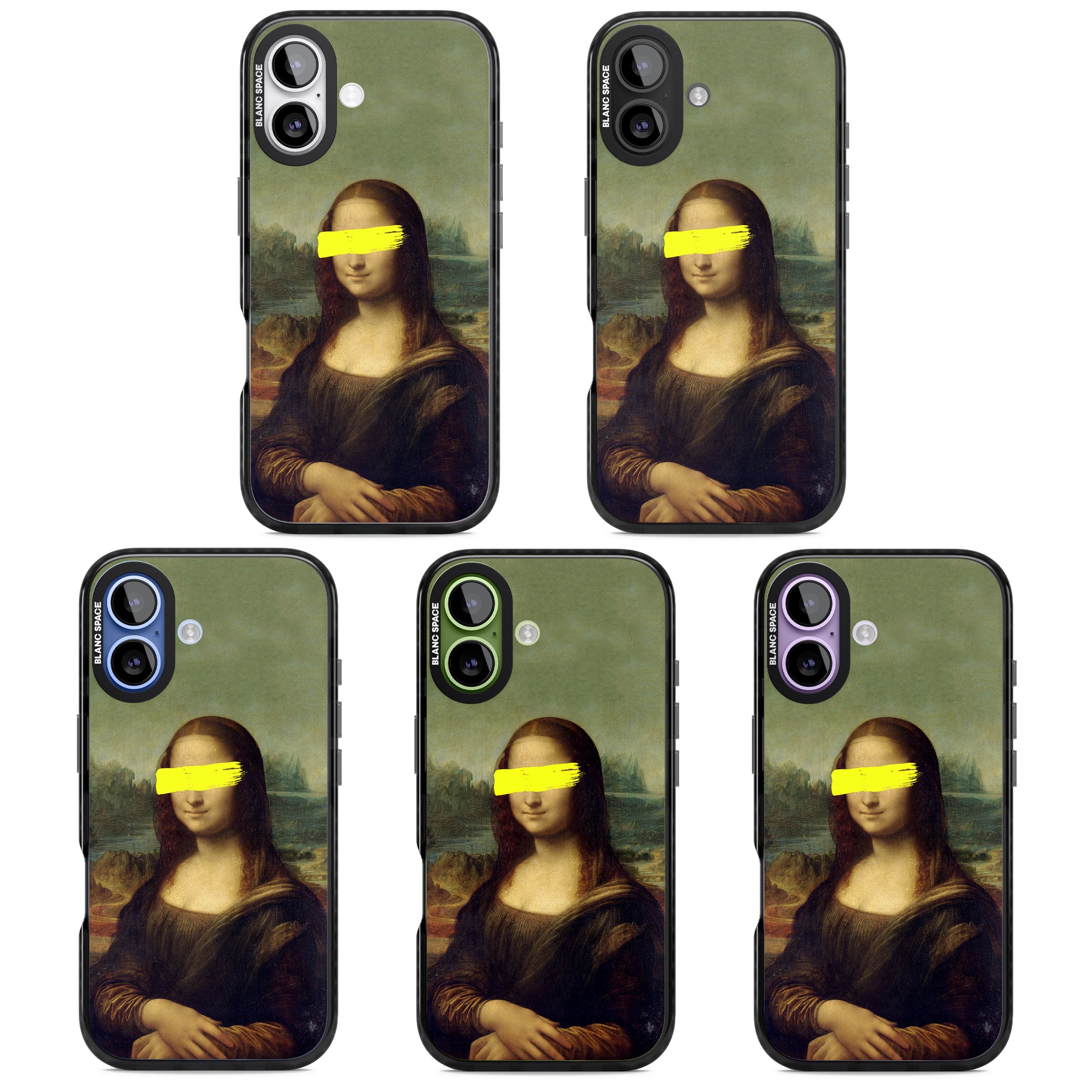 Vandaled Mona Lisa iPhone 17 Impact Black Phone Case APT Impact Protection