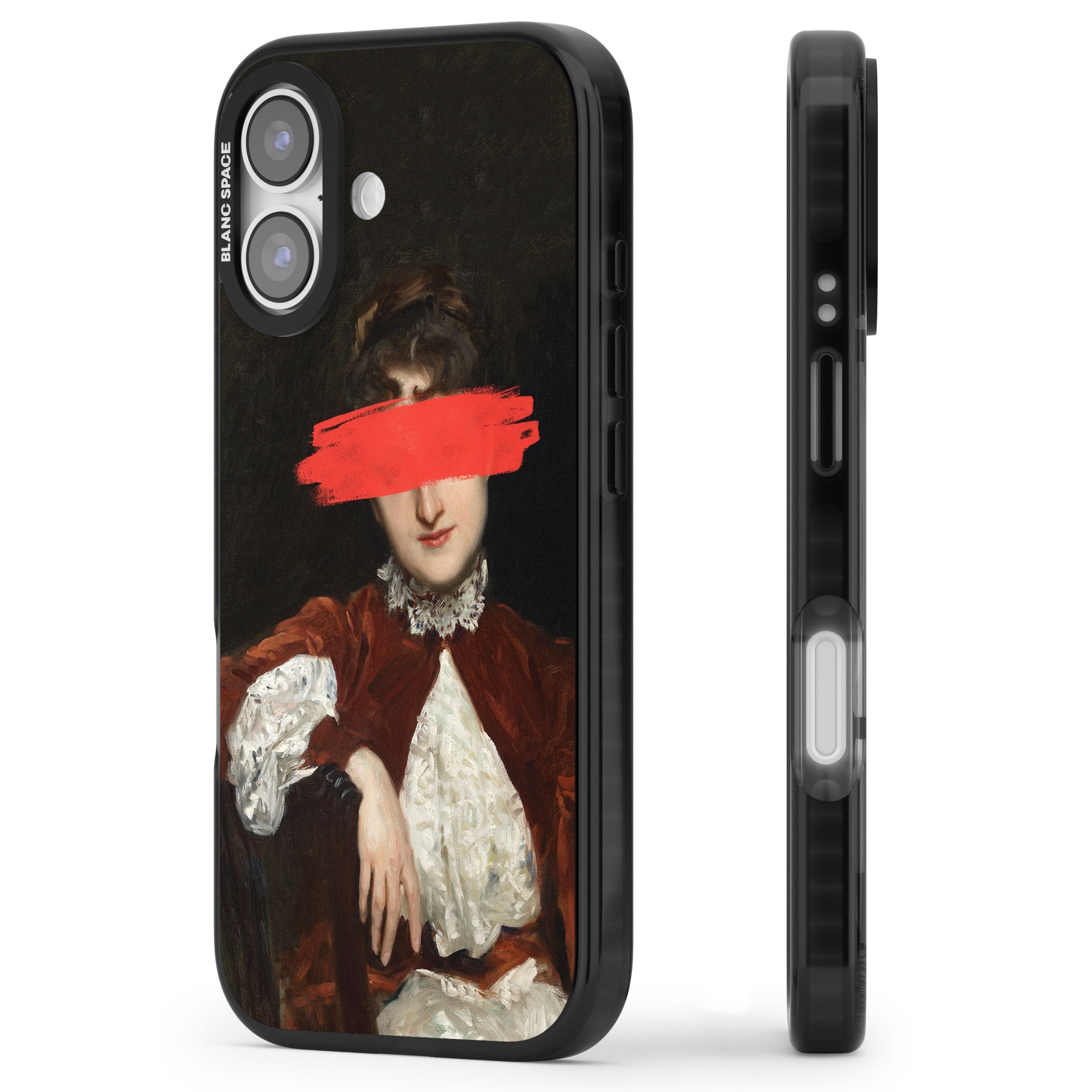 Paint Stroke iPhone 17 Impact Black Phone Case Side Profile