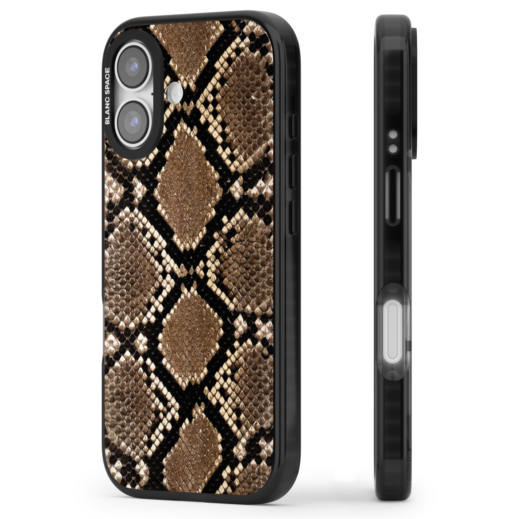 Snakeskin iPhone 17 Impact Black Phone Case Side Profile