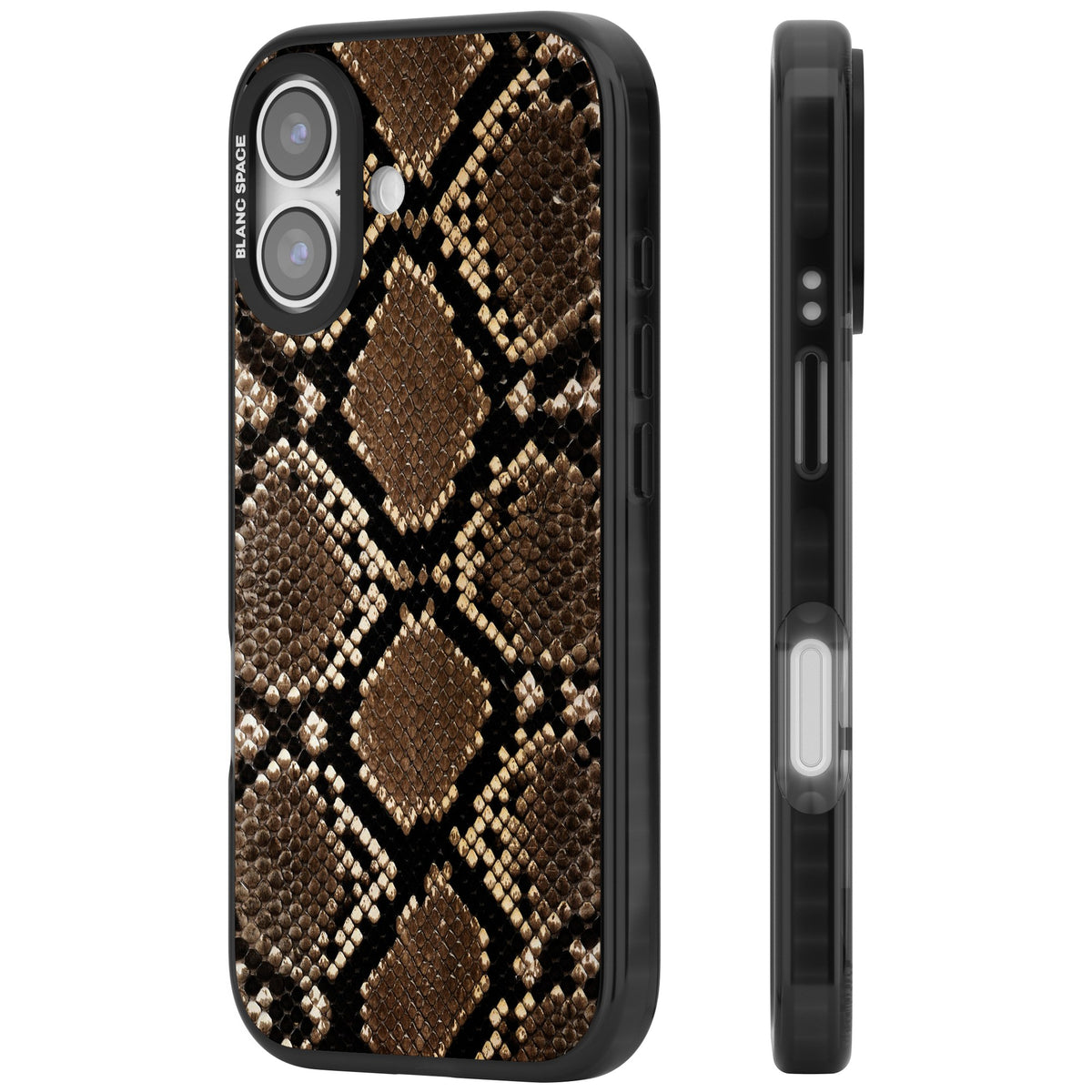 Snakeskin iPhone 16 / iPhone 16 Plus / iPhone 17 Impact Black Phone Case side