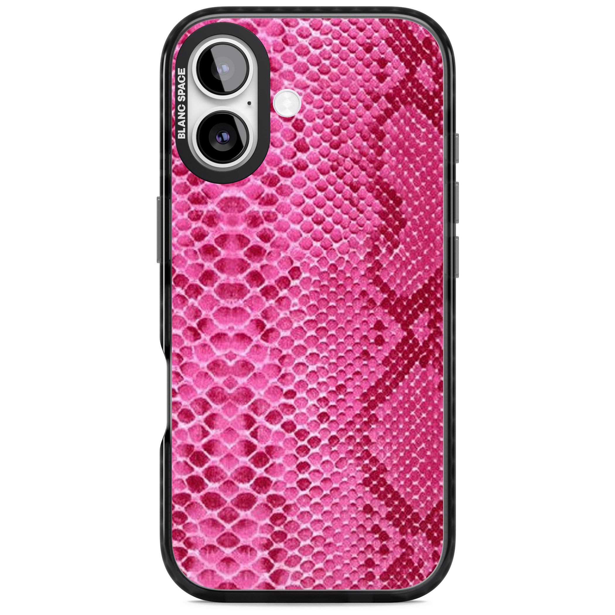 Pink Snakeskin iPhone 17 Impact Black Phone Case
