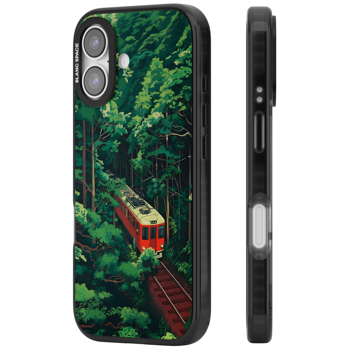 Railway In Toyama iPhone 16 / iPhone 16 Plus / iPhone 17 Impact Black Phone Case side