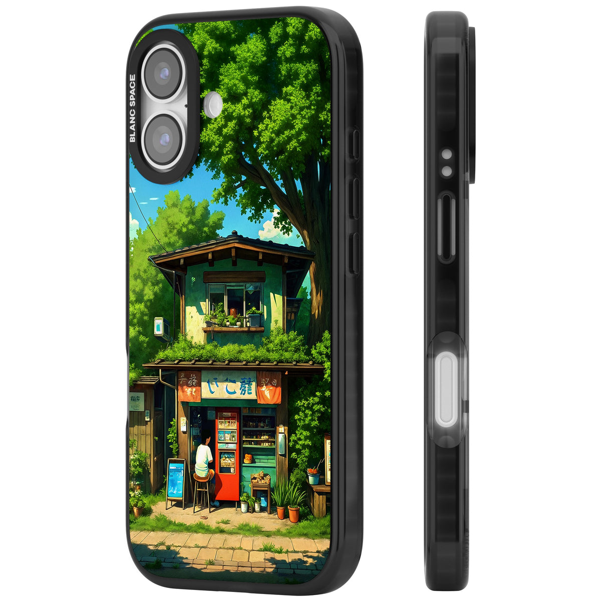 Countryside Kiosk iPhone 16 / iPhone 16 Plus / iPhone 17 Impact Black Phone Case side