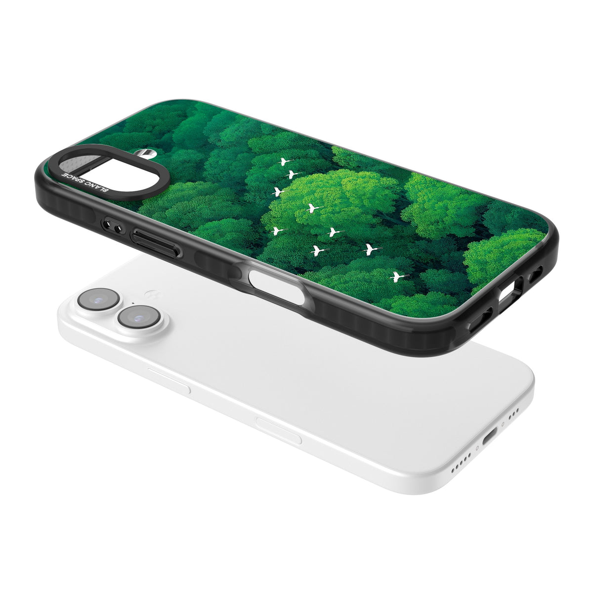 Grove Migration iPhone 16 / iPhone 16 Plus / iPhone 17 Impact Black Phone Case angled