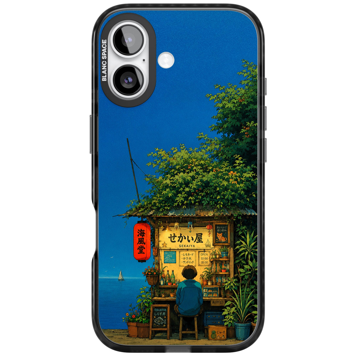 The Shirahama Kiosk iPhone 16 / iPhone 16 Plus / iPhone 17 Impact Black Phone Case front