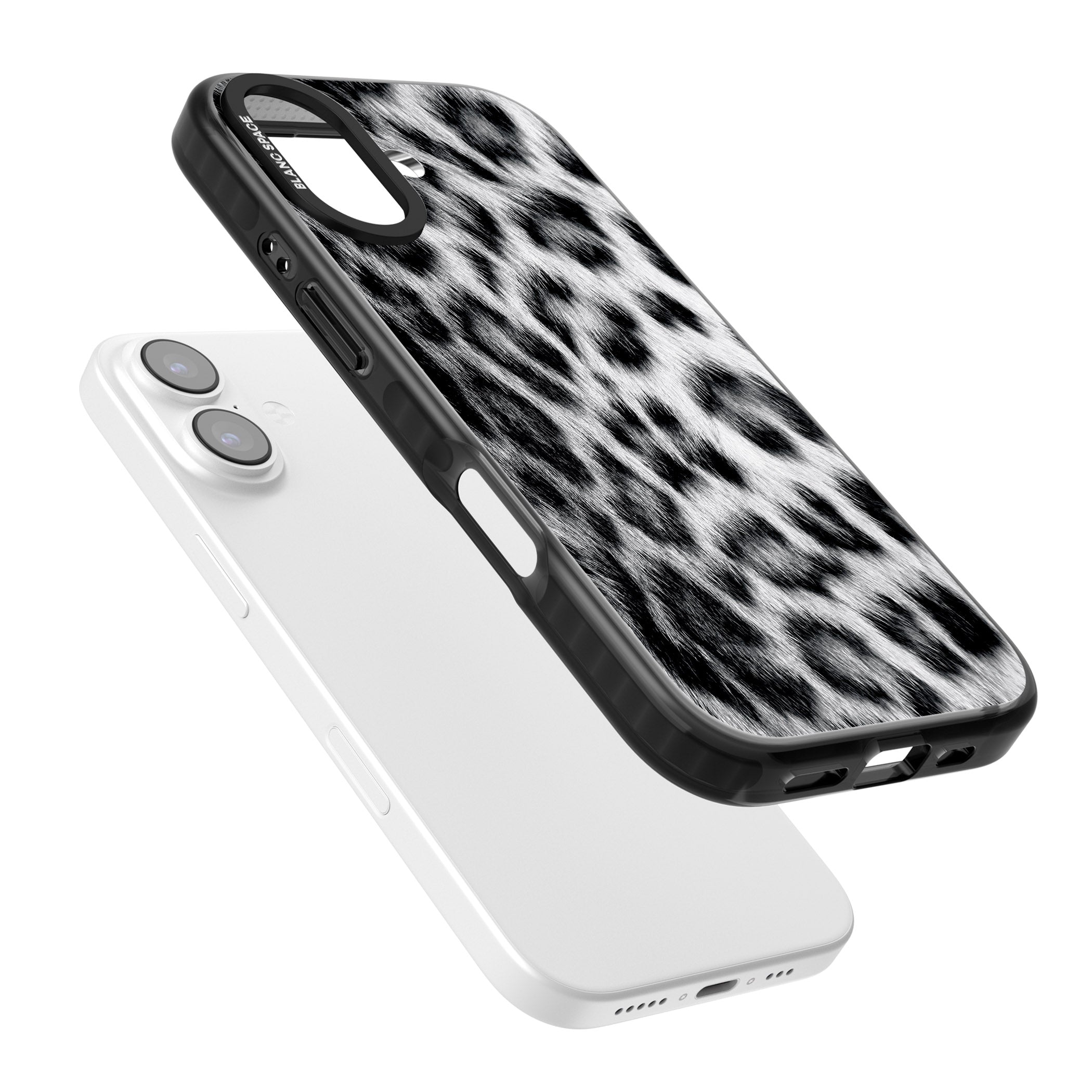 Animal Fur Pattern Snow Leopard iPhone 17 Impact Black Phone Case Colours