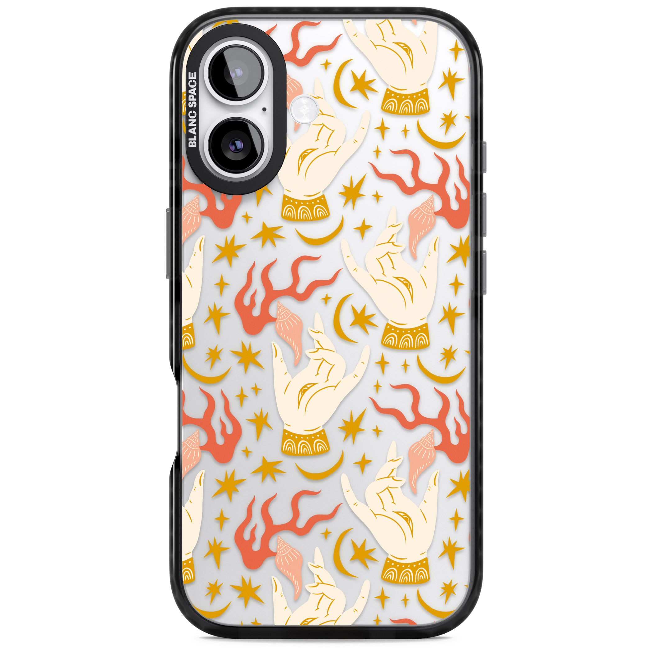 Hand Watcher Pattern iPhone 17 Impact Black Phone Case