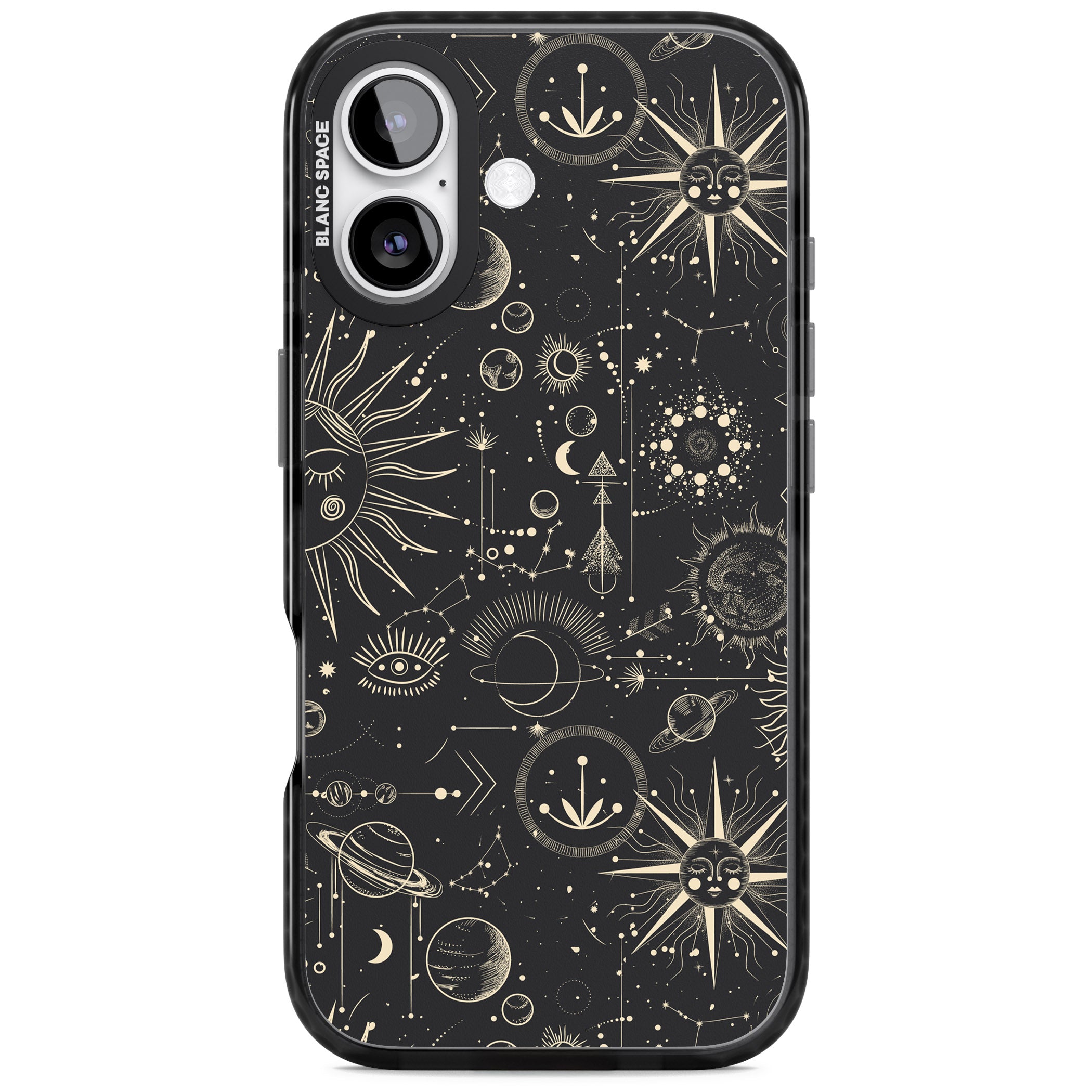 Cosmic Suns And Planets iPhone 17 Impact Black Phone Case