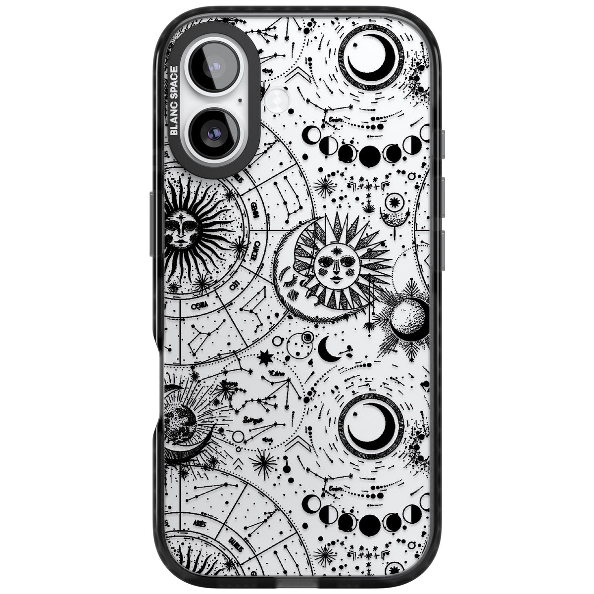 Astral Mystic iPhone 16 / iPhone 16 Plus / iPhone 17 Impact Black Phone Case front